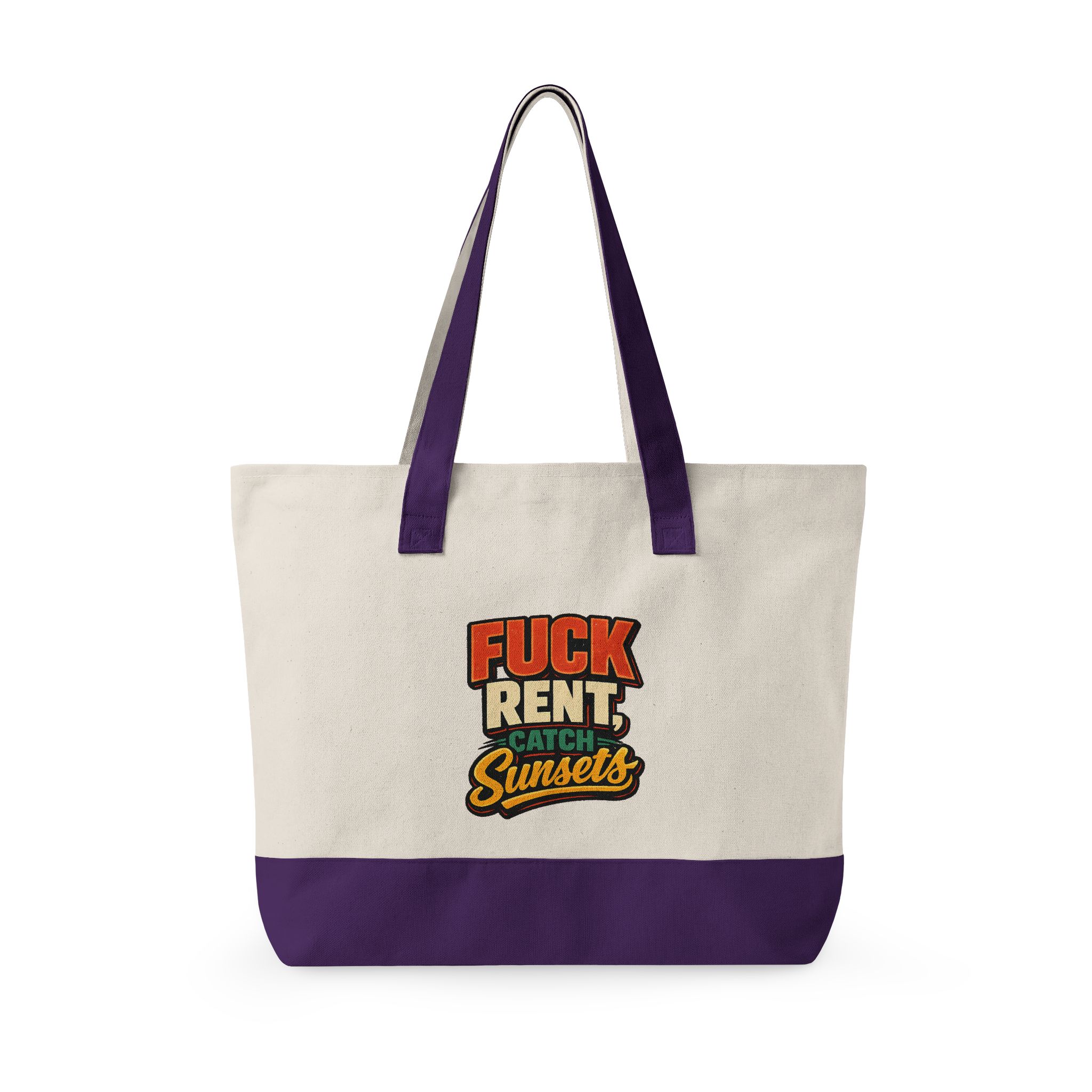 5612647051359902837_2048.jpeg Zippered Canvas Tote — "Fuck Rent" (Design F**K-Line)