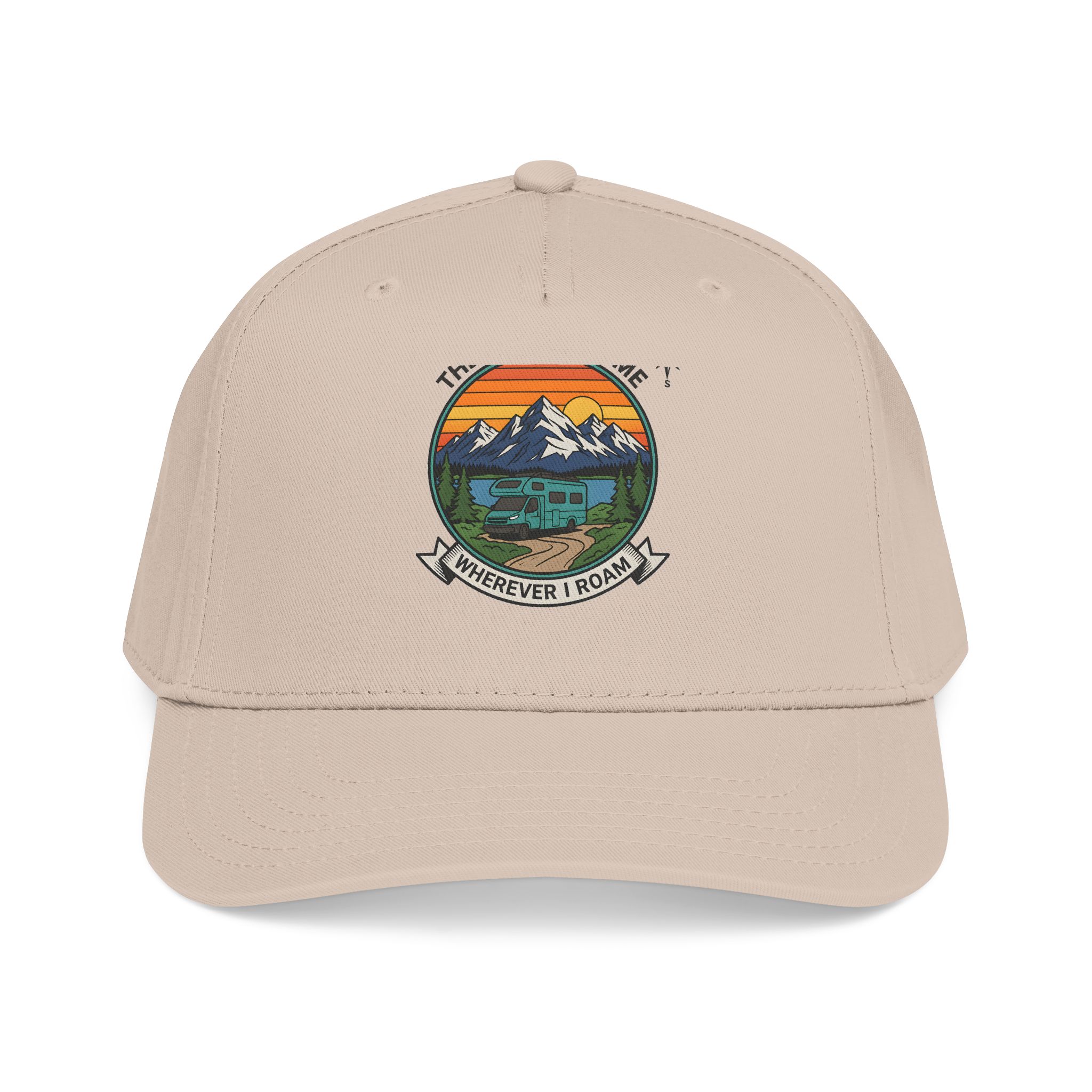 5615421251112085642_2048.jpeg Baseball Cap — "The Road Is Home, Wherever I Roam"