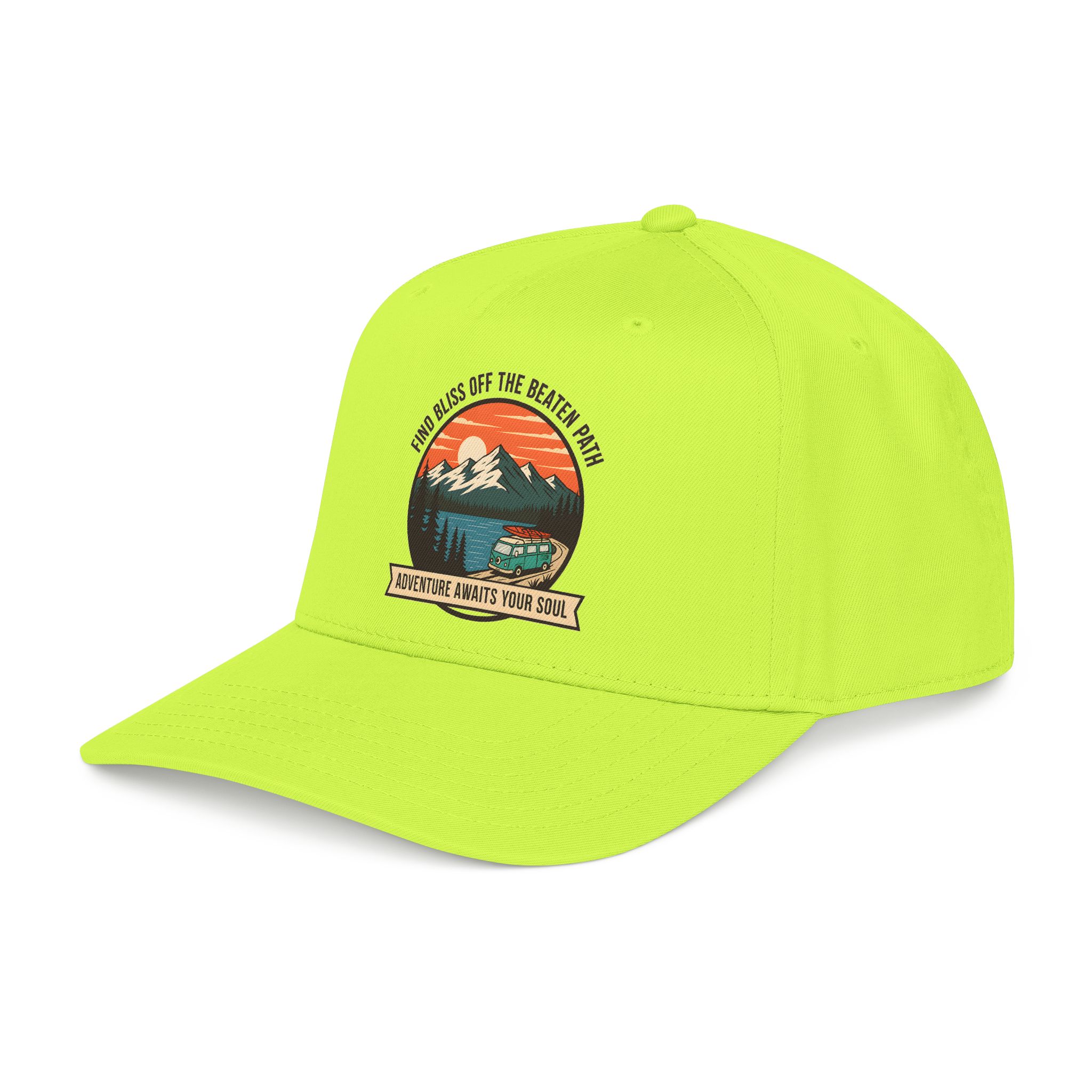 5731353484758893978_2048.jpeg Baseball Cap — "Find Bliss of the beaten patch-Adventure Awaits Your Soul" Vintage Mountain Camp Camper Design