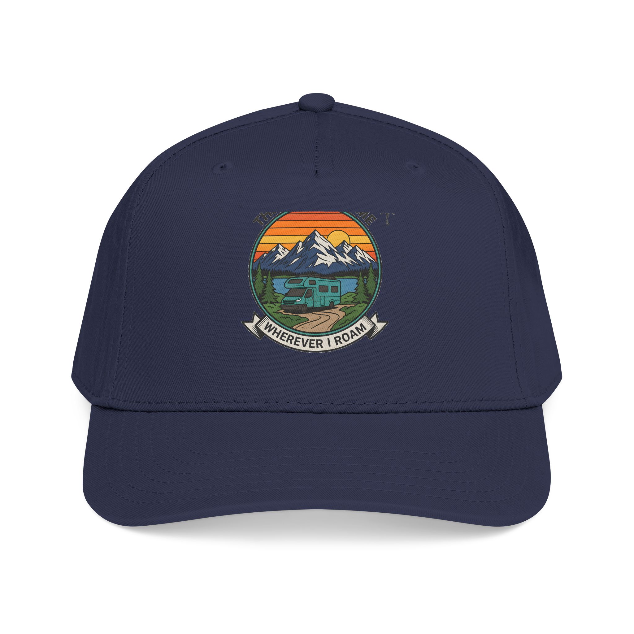 6048637638095042981_2048.jpeg Baseball Cap — "The Road Is Home, Wherever I Roam"
