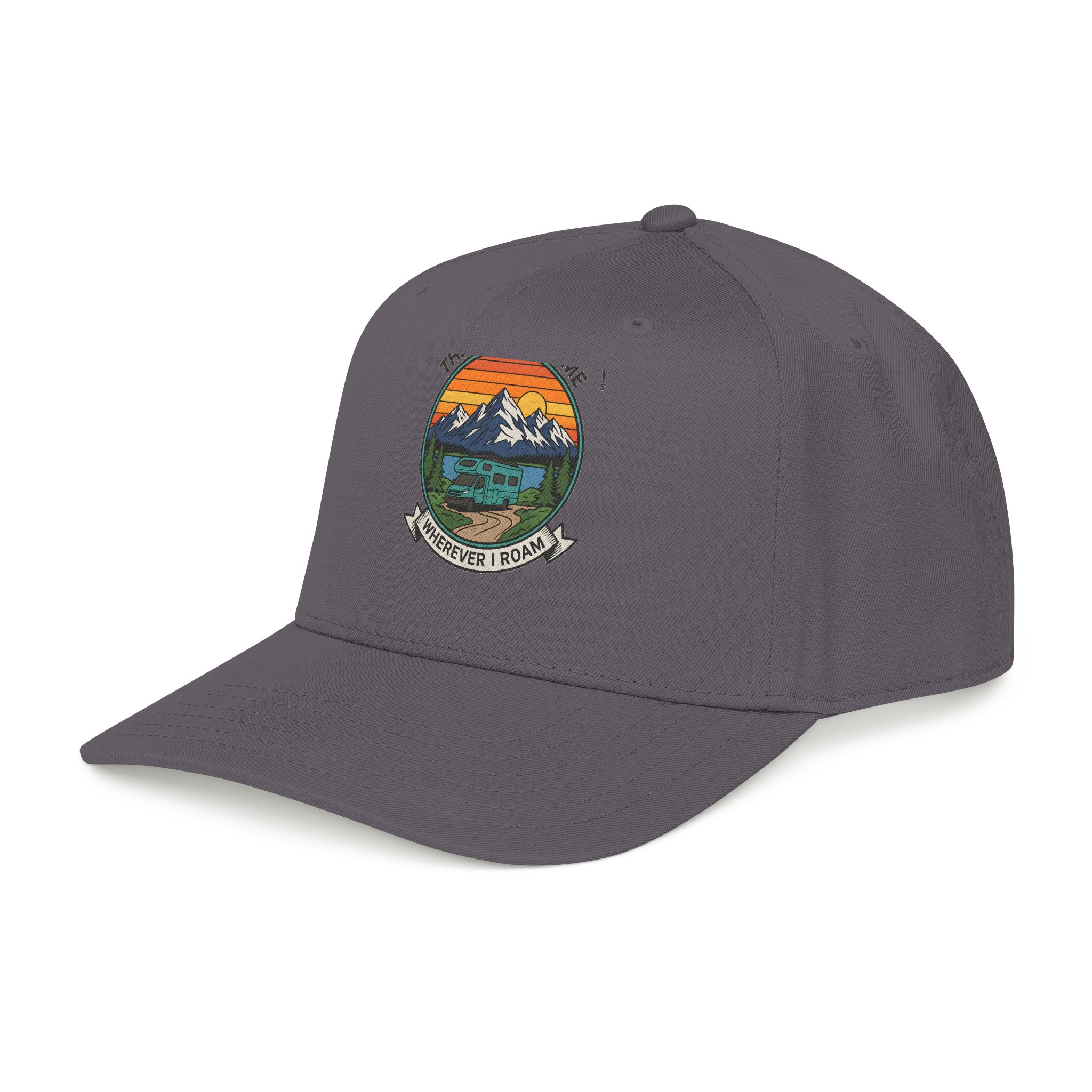 6381183811314312231_2048.jpeg Baseball Cap — "The Road Is Home, Wherever I Roam"