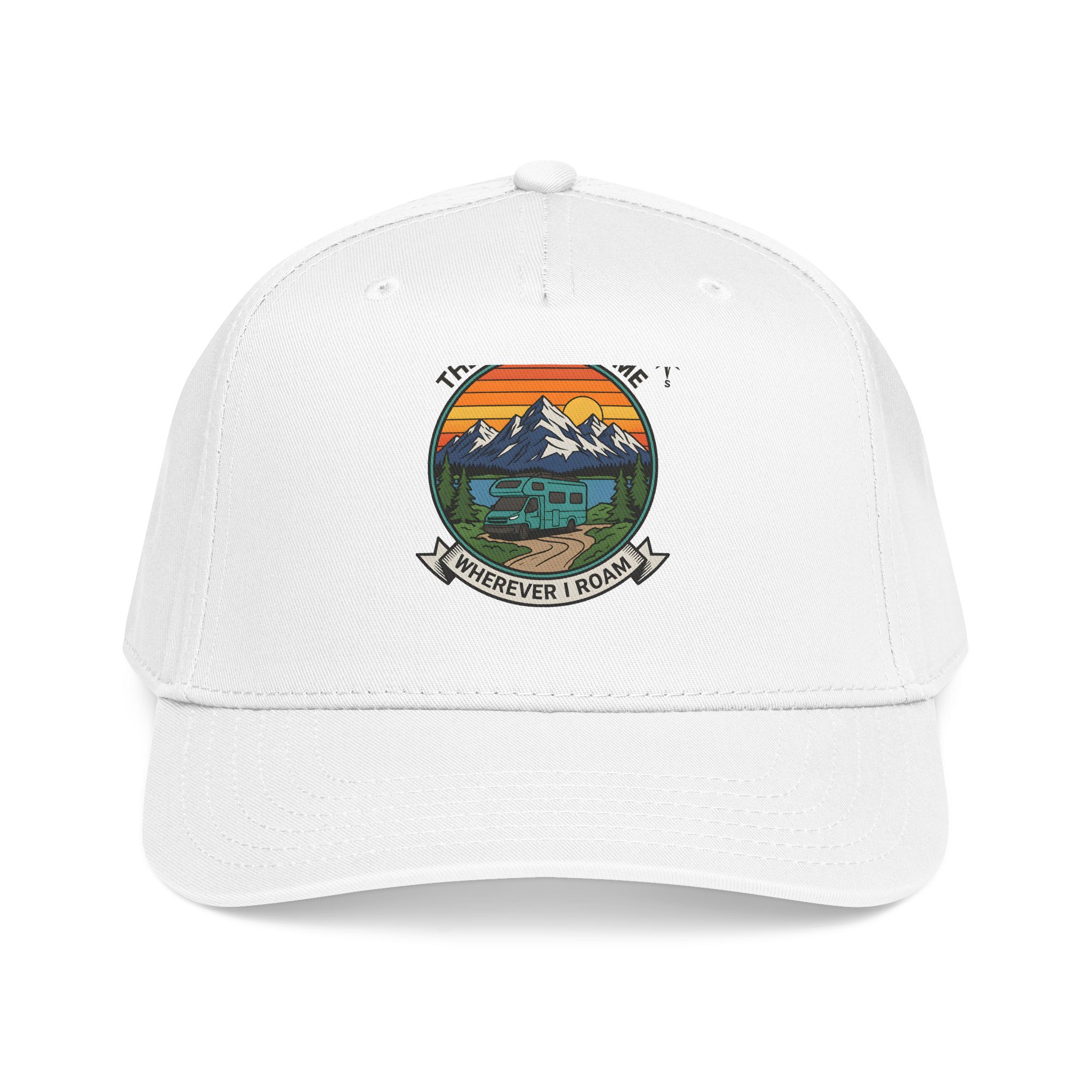 6434171146764804237_2048.jpeg Baseball Cap — "The Road Is Home, Wherever I Roam"