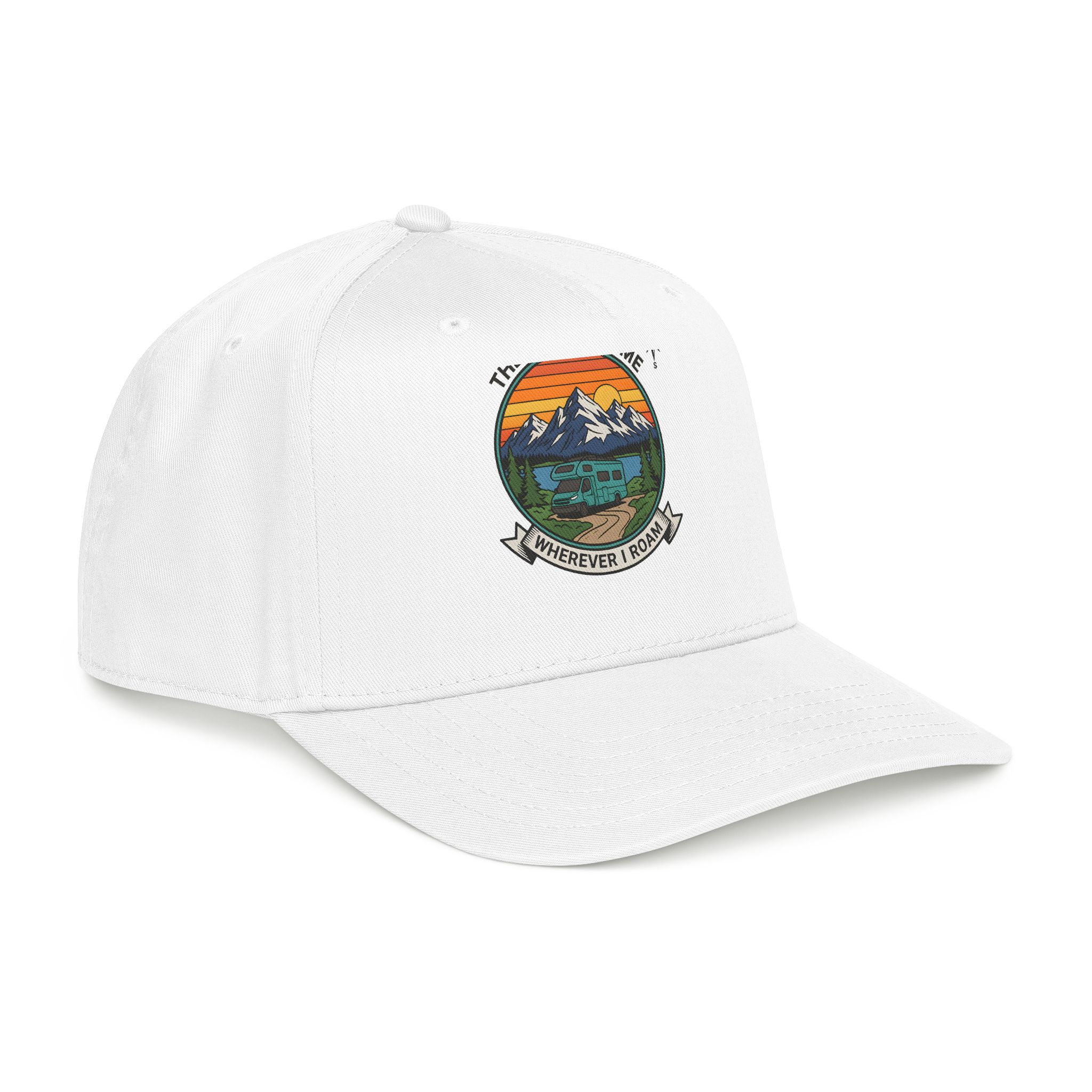 6568576608851949289_2048.jpeg Baseball Cap — "The Road Is Home, Wherever I Roam"