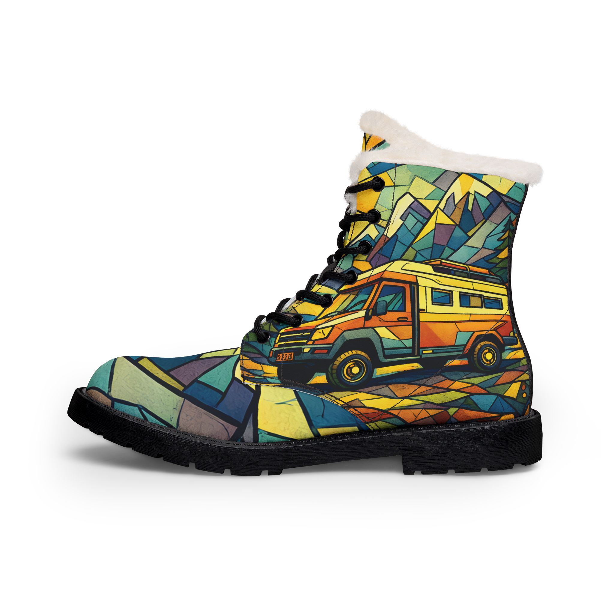 6865854933647094910_2048.jpeg Men's Fur and Leather Boots — Vintage Camper Print (Cubic-Line)
