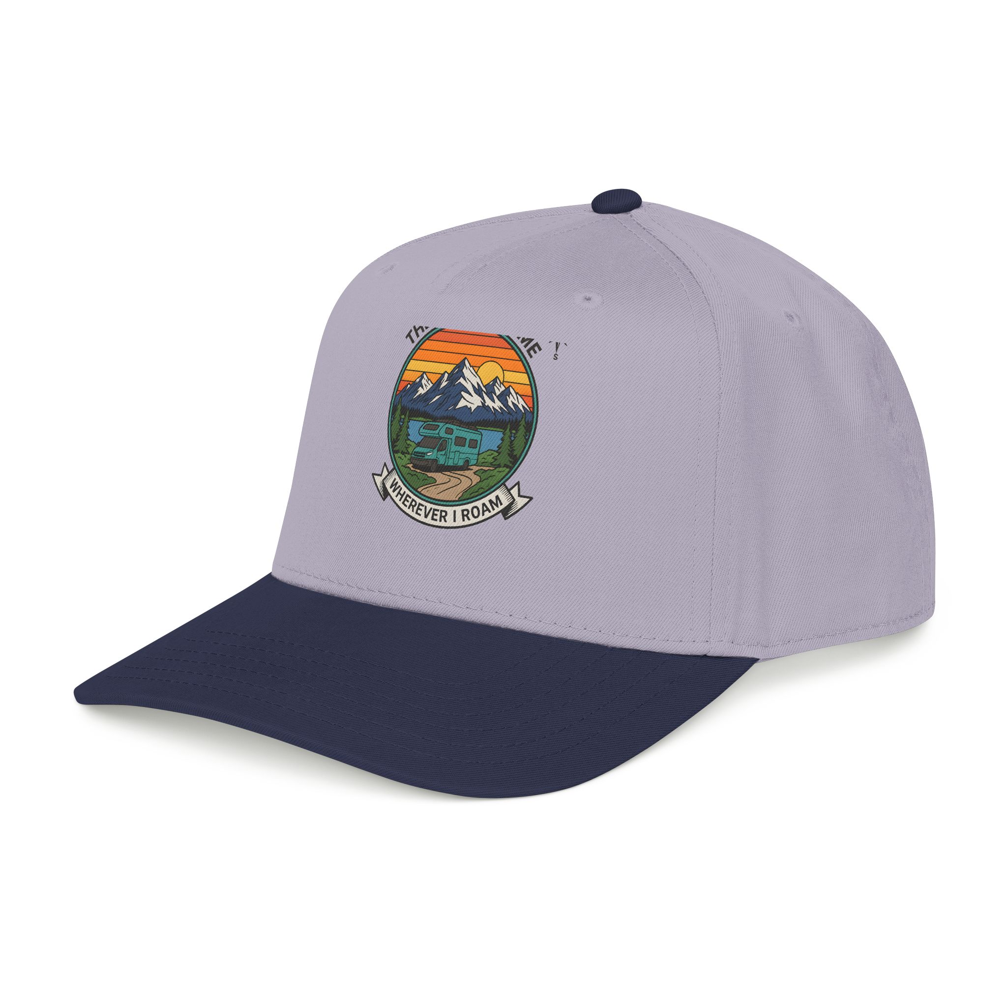 6963222498508921936_2048.jpeg Baseball Cap — "The Road Is Home, Wherever I Roam"