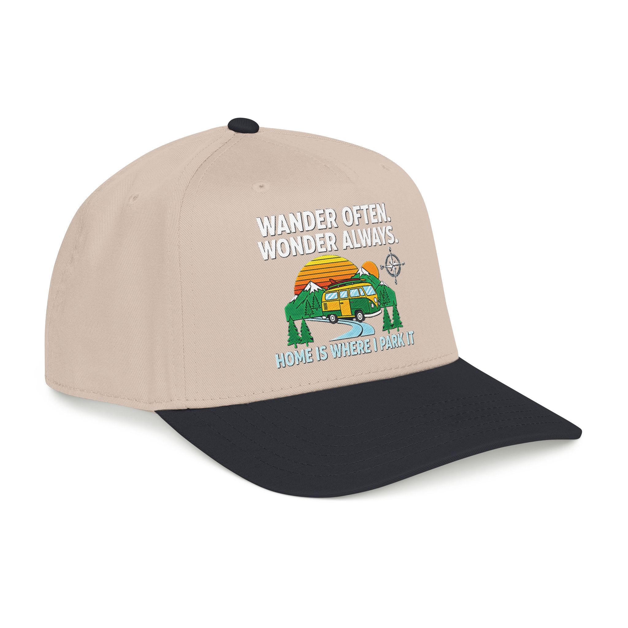 Baseball Cap — "Fueled by Exploration" Adventure Is My Compass Camper Hat