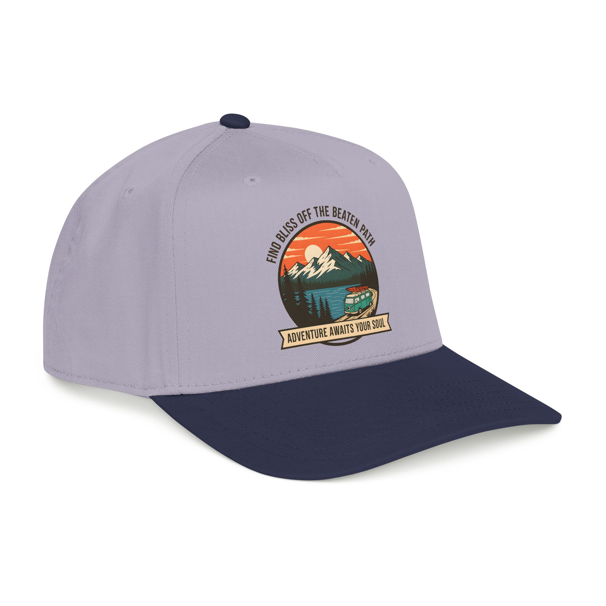 7138594596173211217_2048.jpeg Baseball Cap — "Find Bliss of the beaten patch-Adventure Awaits Your Soul" Vintage Mountain Camp Camper Design