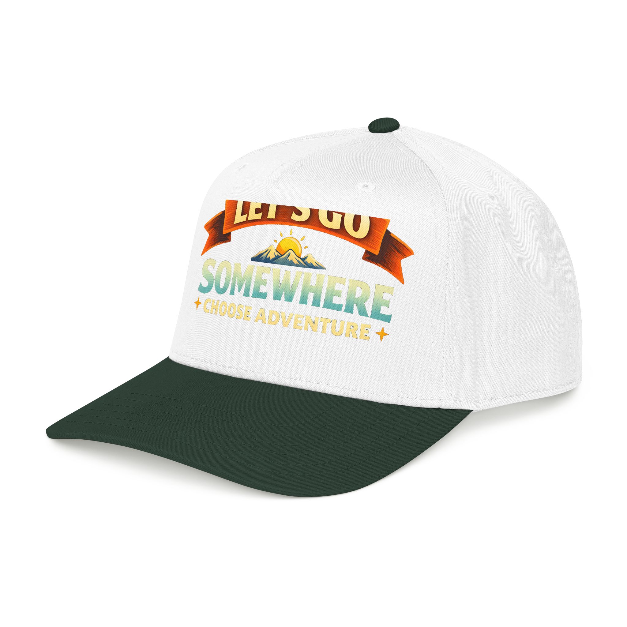 Baseball Cap - "Lets Go Somewhere" Design Scenic-Line