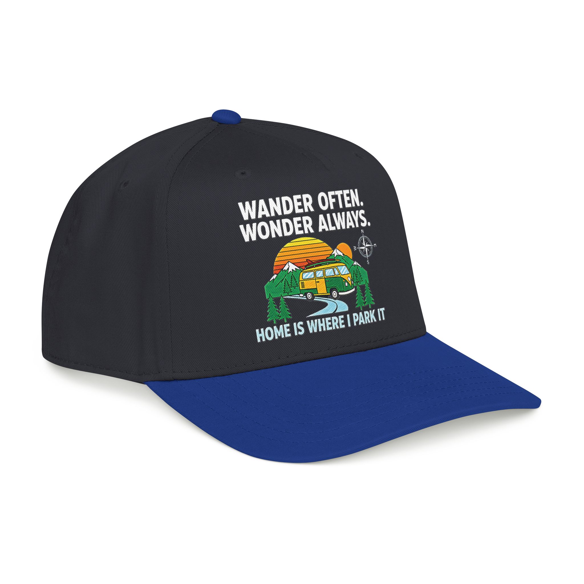 Baseball Cap — "Fueled by Exploration" Adventure Is My Compass Camper Hat