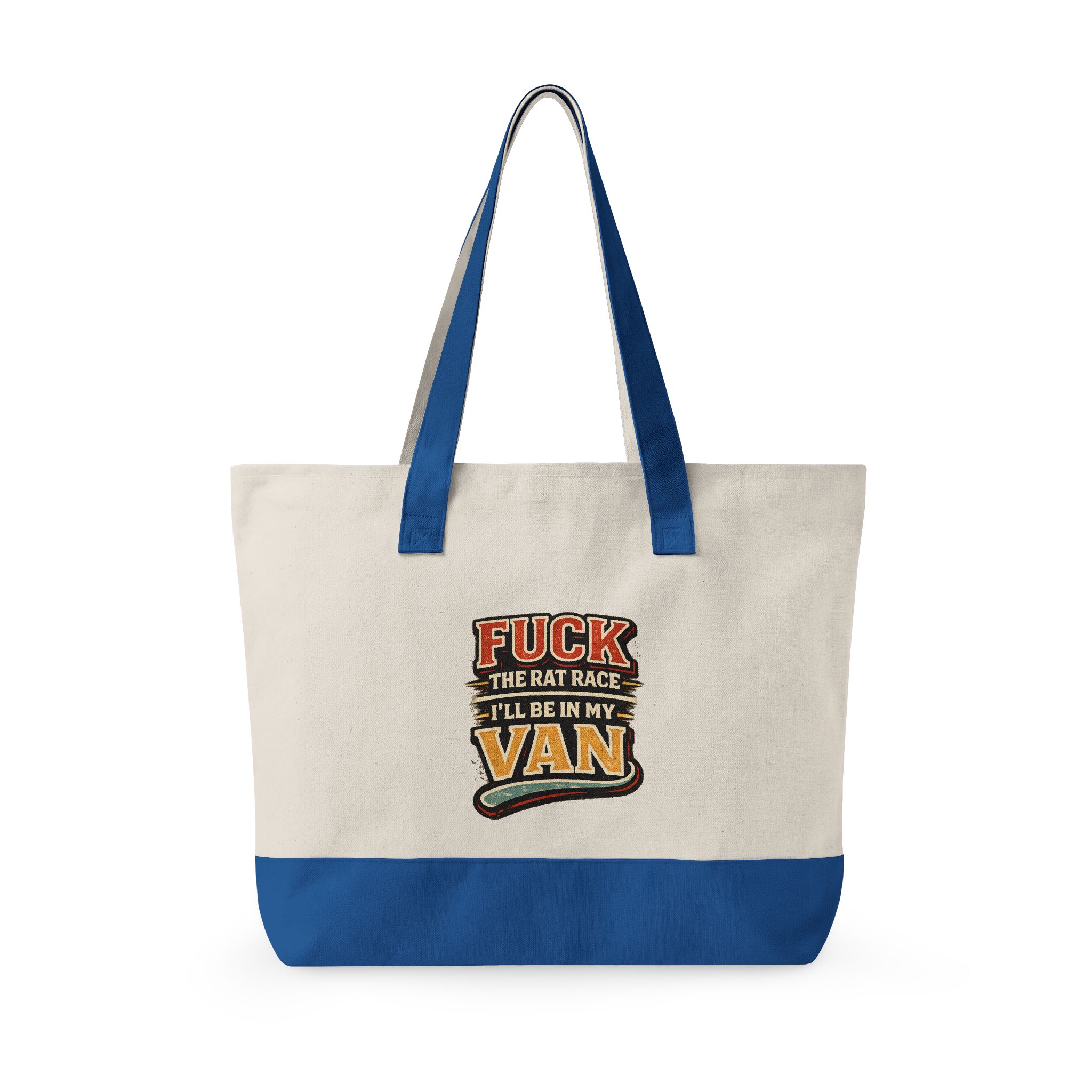 7333782465965245860_2048.jpeg Zippered Canvas Tote — "Fuck The Rat Race" (Design F**K-Line)