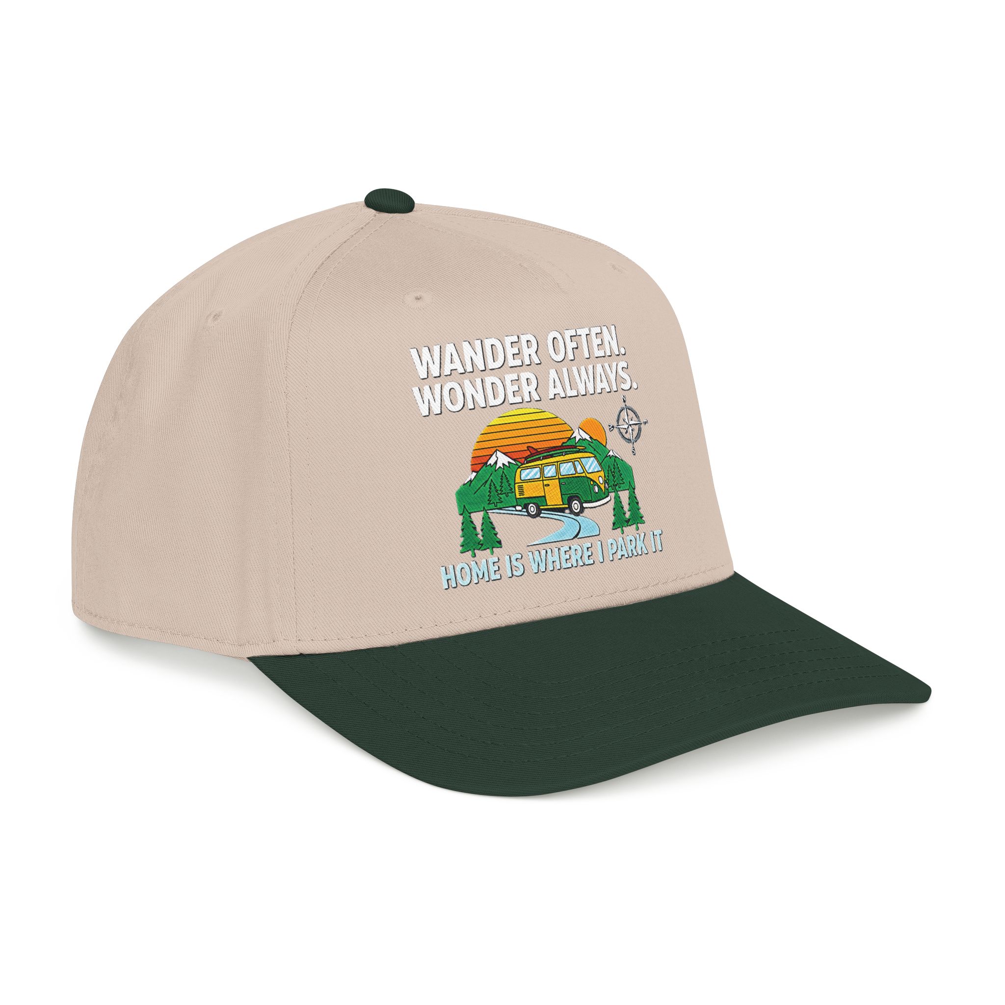 Baseball Cap — "Fueled by Exploration" Adventure Is My Compass Camper Hat