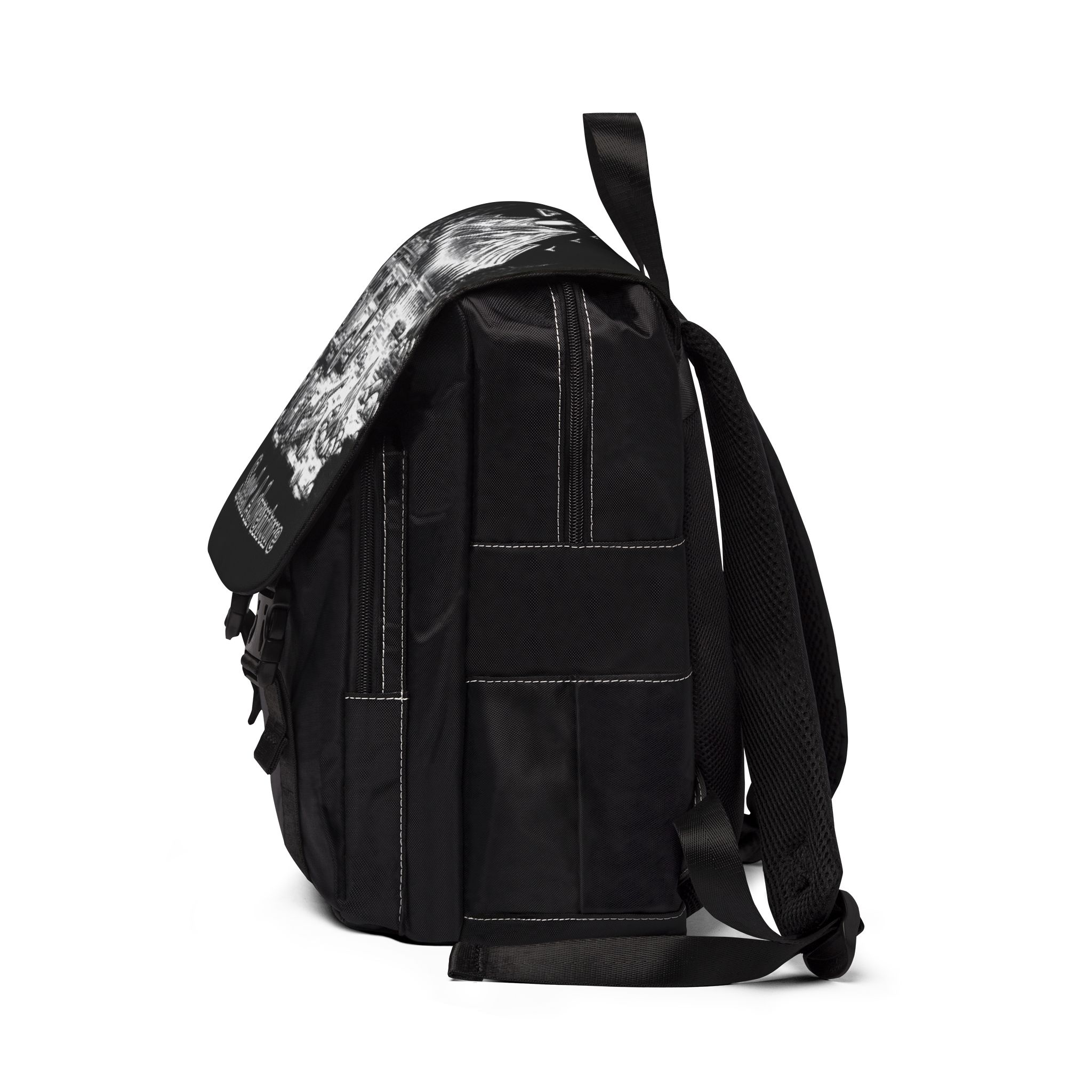 Unisex Casual Shoulder Backpack — "Seek Adventure" Design Minimal-Line