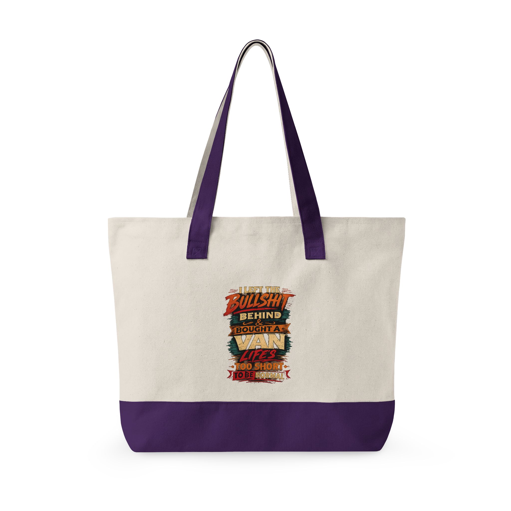 Zippered Canvas Tote — "I Left The Bullshit" (Design F**K-Line)