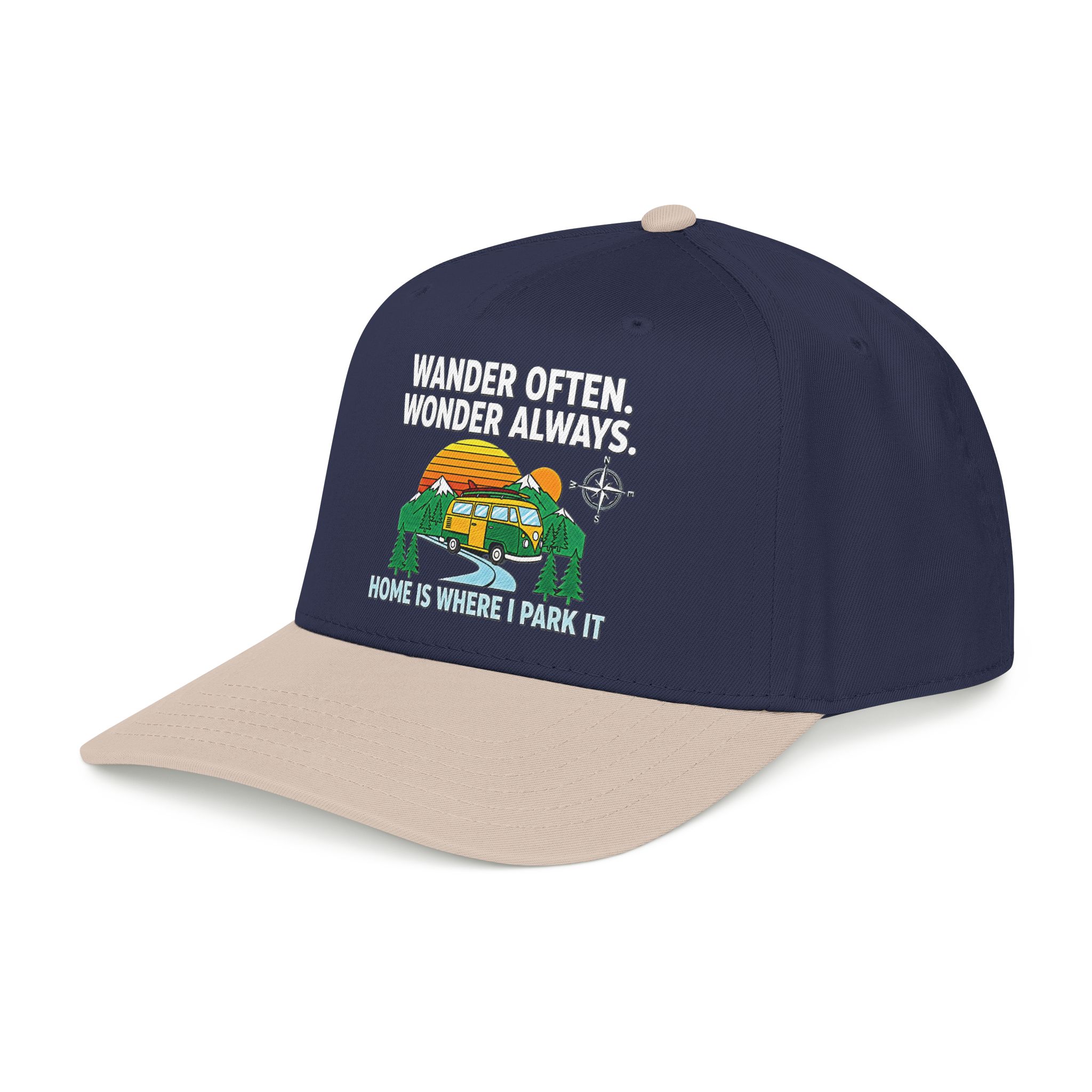 Baseball Cap — "Fueled by Exploration" Adventure Is My Compass Camper Hat
