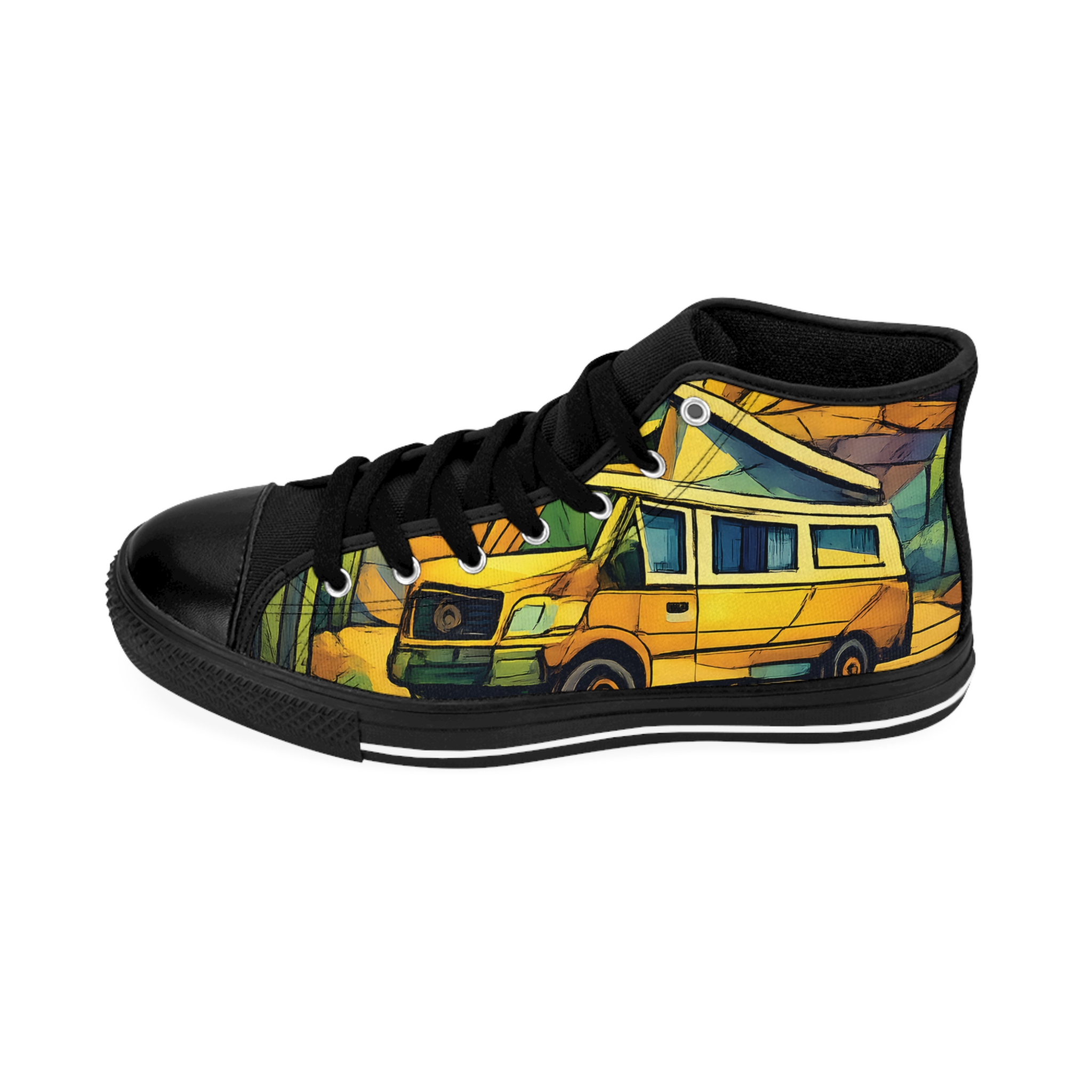 820413325031426748_2048.jpeg Women's Classic Sneakers – Rv Print (Cubic-Line)