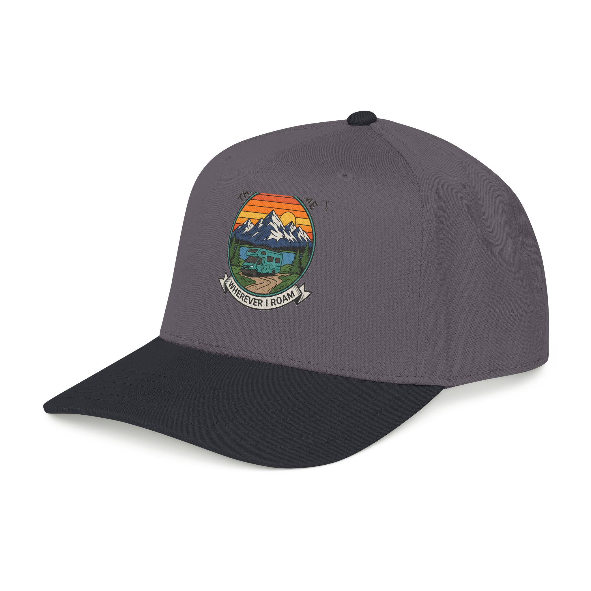 8217819575010736384_2048.jpeg Baseball Cap — "The Road Is Home, Wherever I Roam"