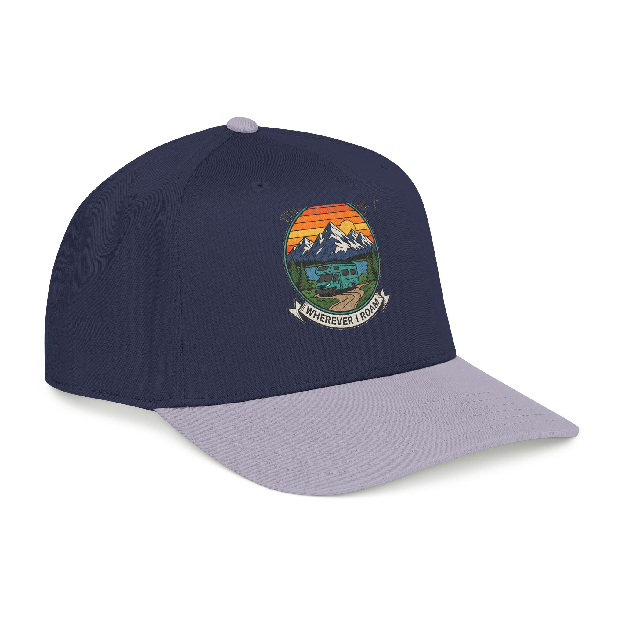8743679768859509940_2048.jpeg Baseball Cap — "The Road Is Home, Wherever I Roam"
