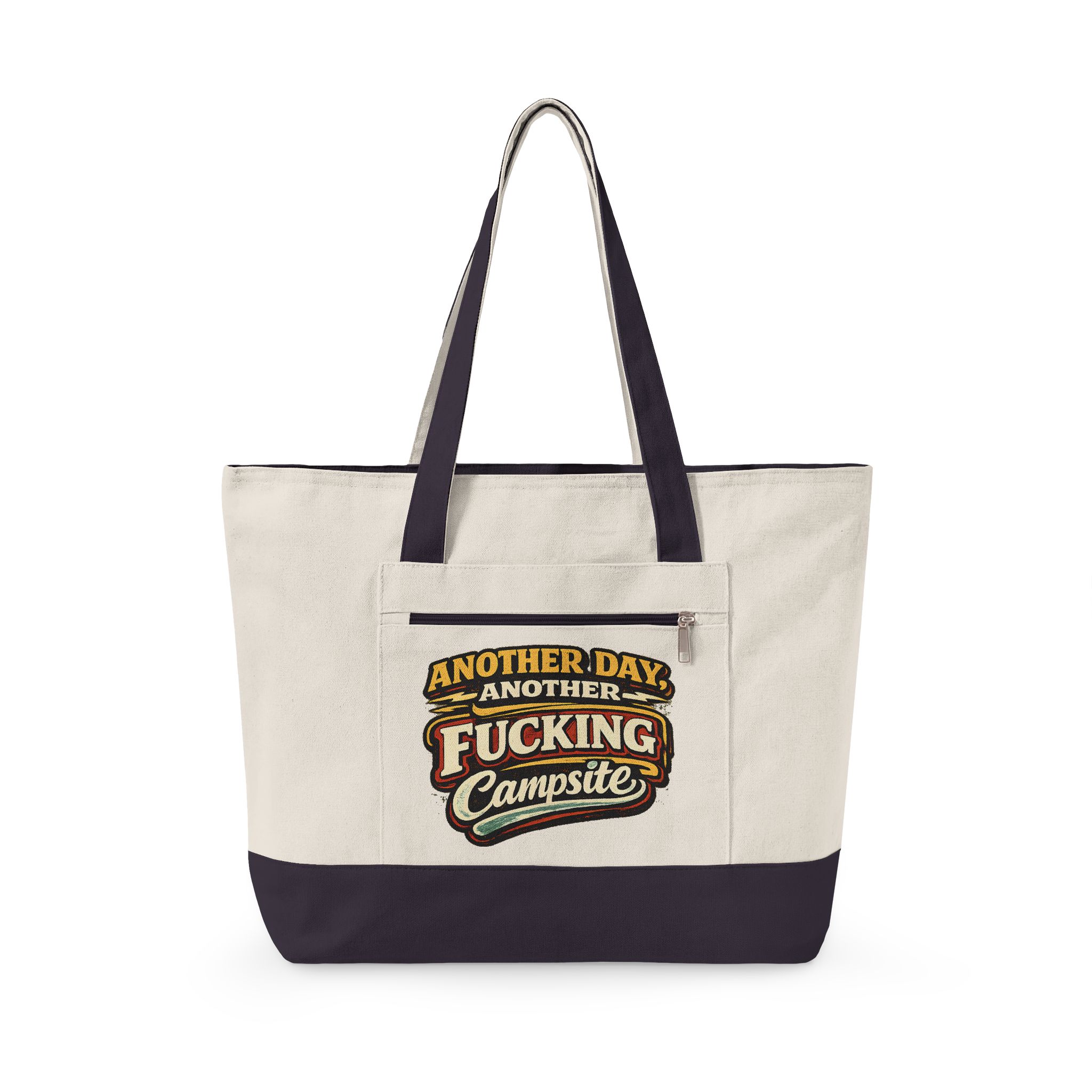 Zippered Canvas Tote — "Another Day" (Design F**K-Line)