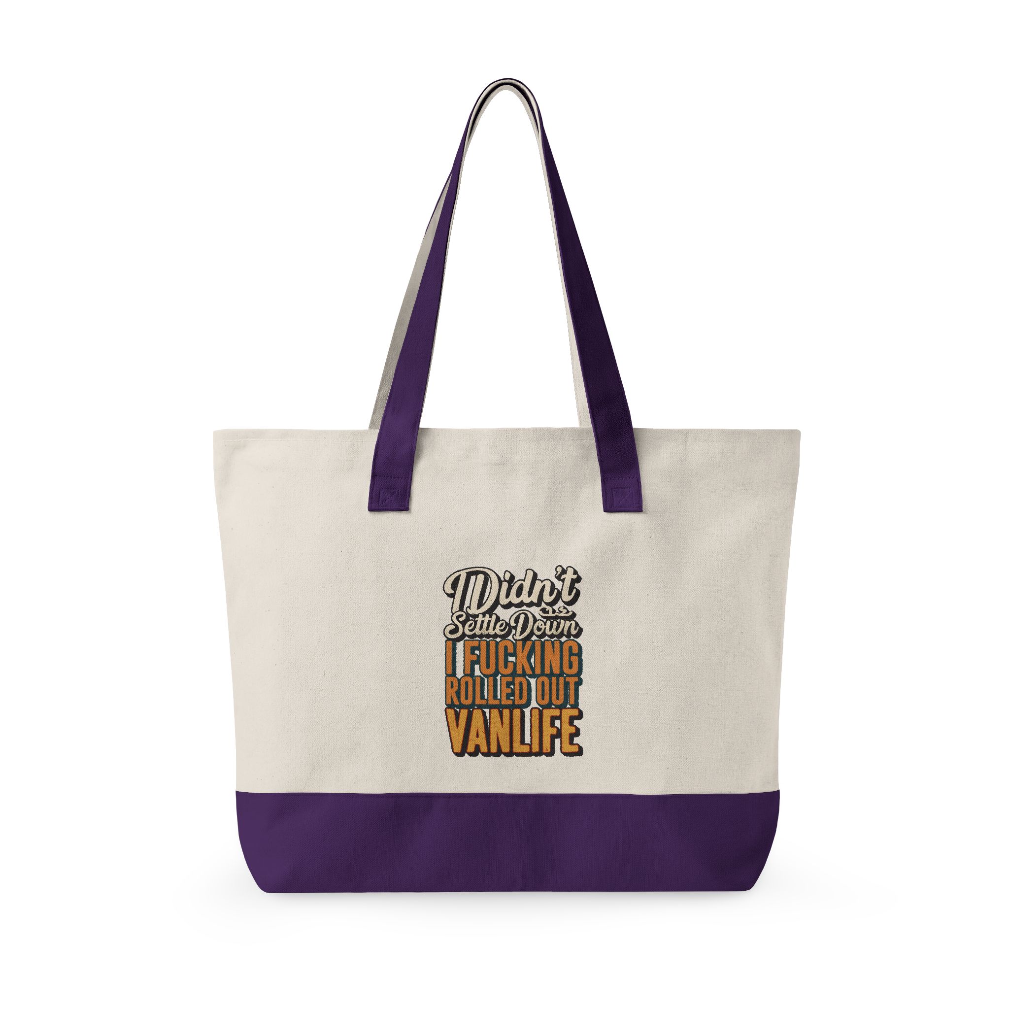 8960905831036247844_2048.jpeg Zippered Canvas Tote — "I didnt Settle Down" (Design F**K-Line)