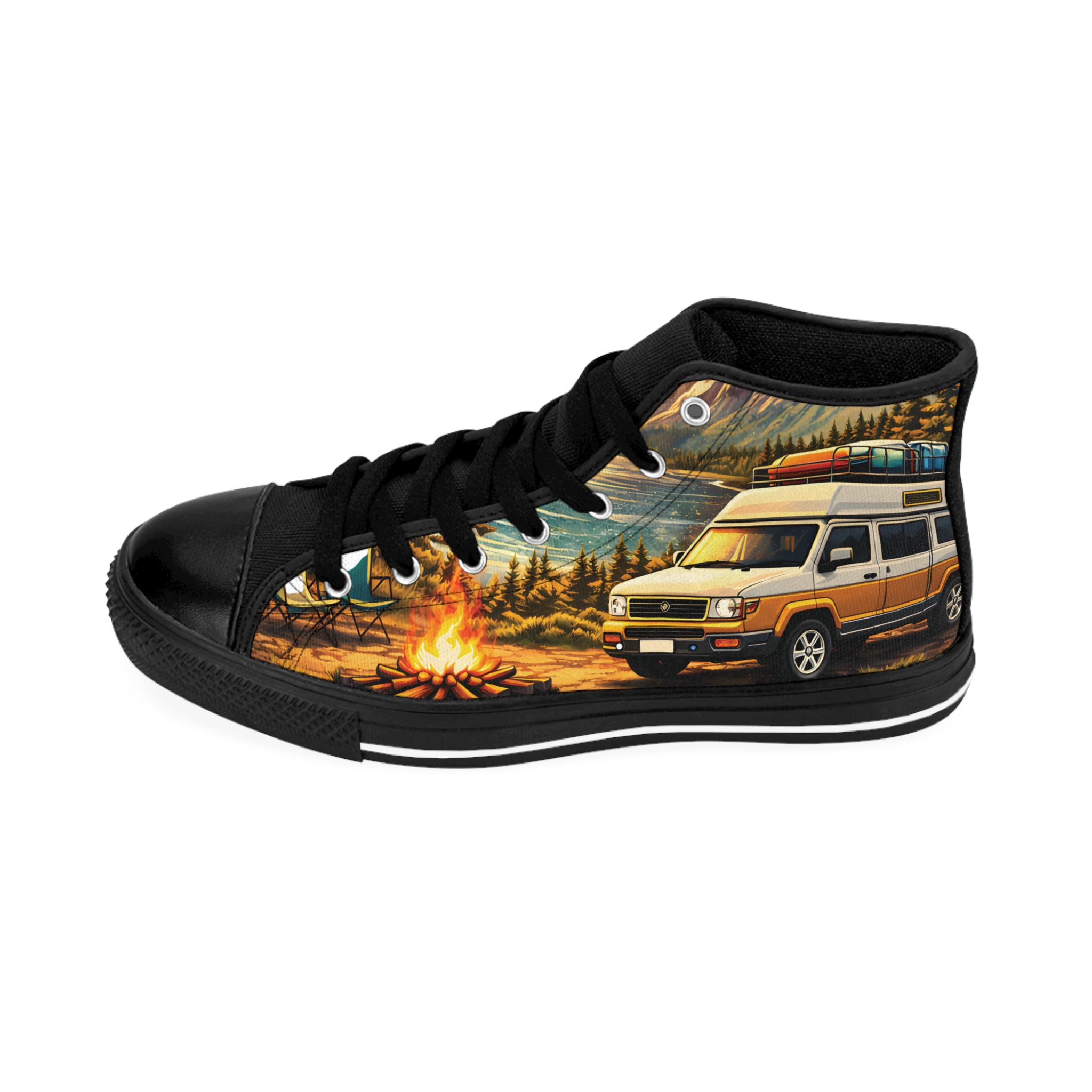 9026921921201674372_2048.jpeg Women's Classic Sneakers – Orange Rv Print (Scenic-Line)