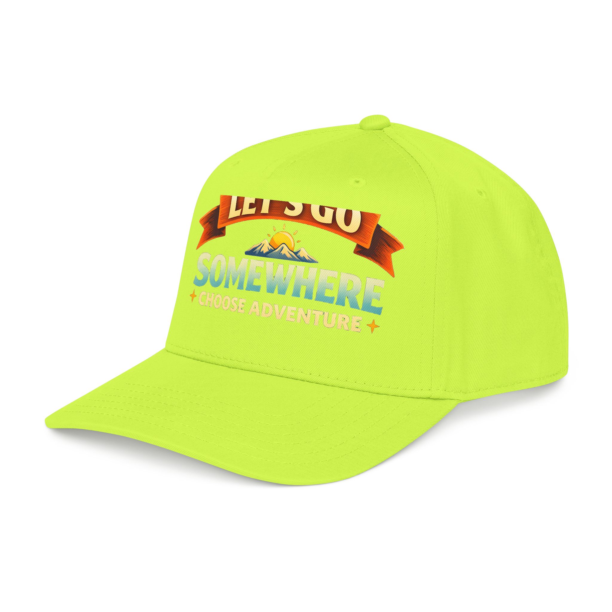 Baseball Cap - "Lets Go Somewhere" Design Scenic-Line