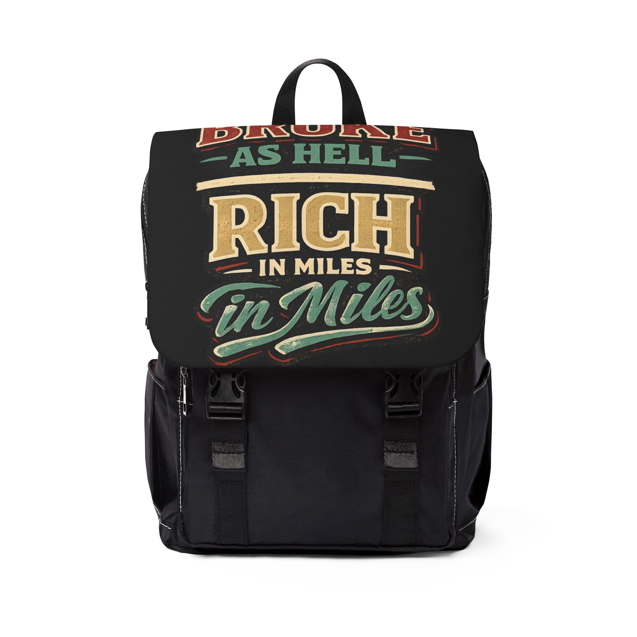 9161530367914754404_2048.jpeg Unisex Casual Shoulder Backpack — "Broke As Hell" Design F**K-Line