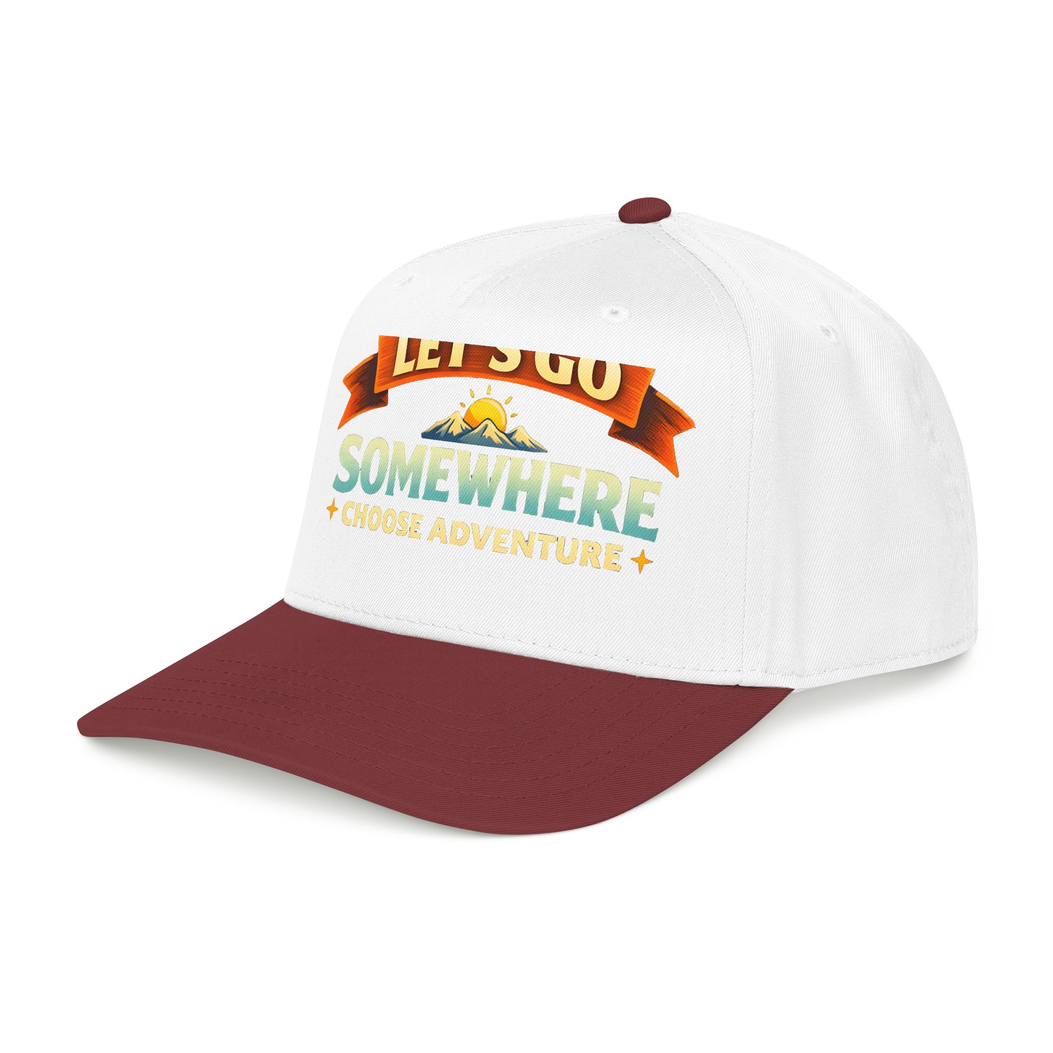 Baseball Cap - "Lets Go Somewhere" Design Scenic-Line