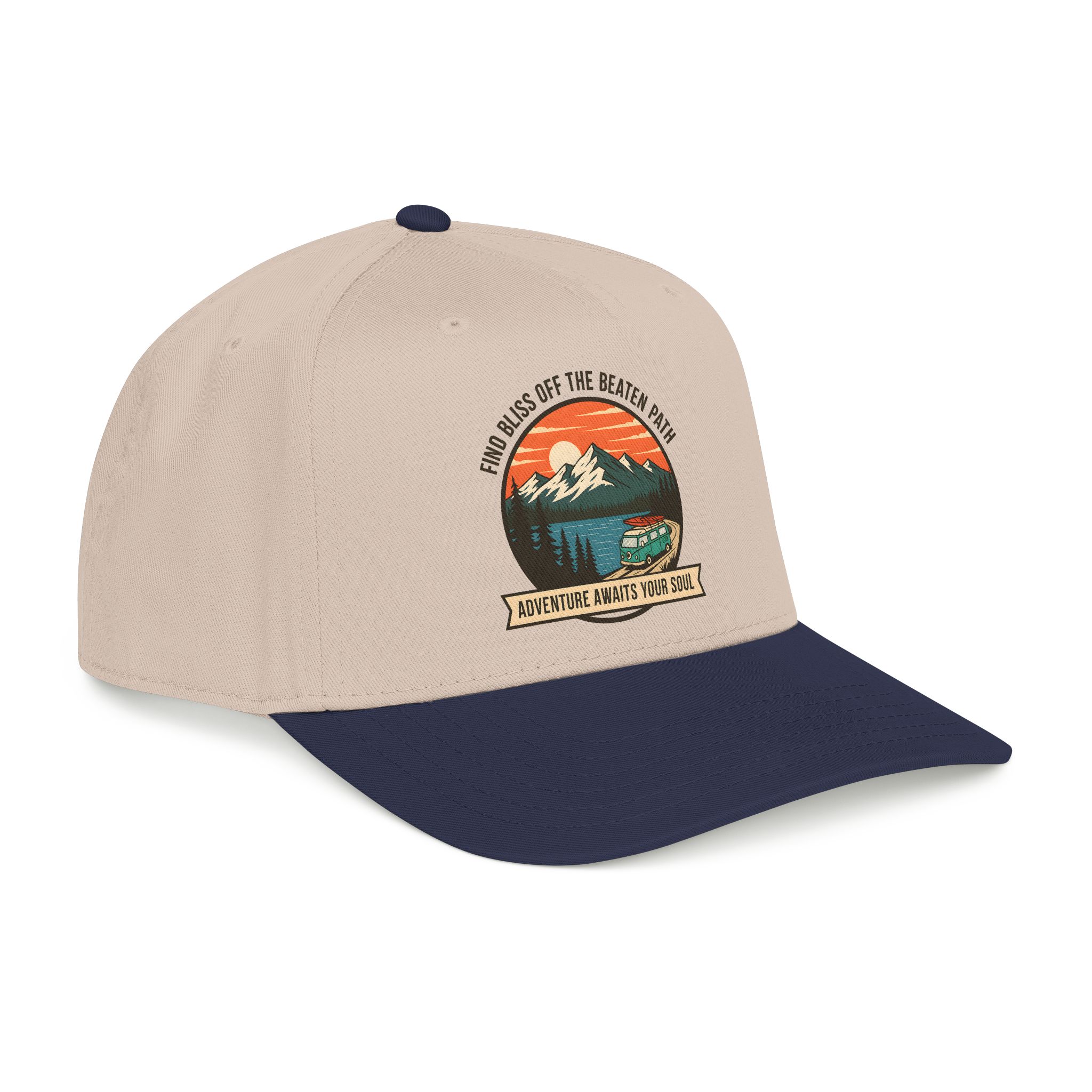 9241717156299695825_2048.jpeg Baseball Cap — "Find Bliss of the beaten patch-Adventure Awaits Your Soul" Vintage Mountain Camp Camper Design