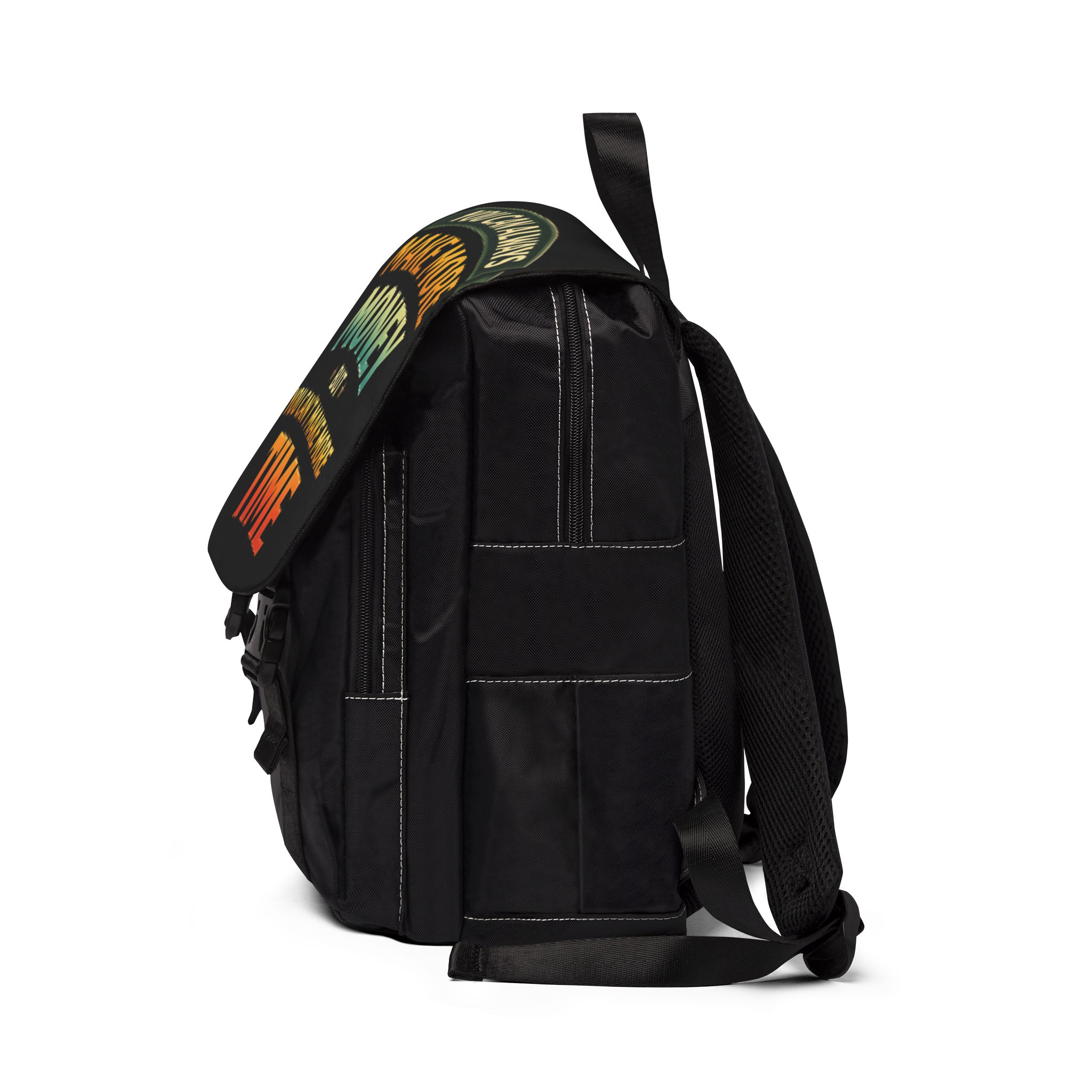 Unisex Casual Shoulder Backpack—"You Can Always Make More Money" Design Scenic-Line(Campervan)