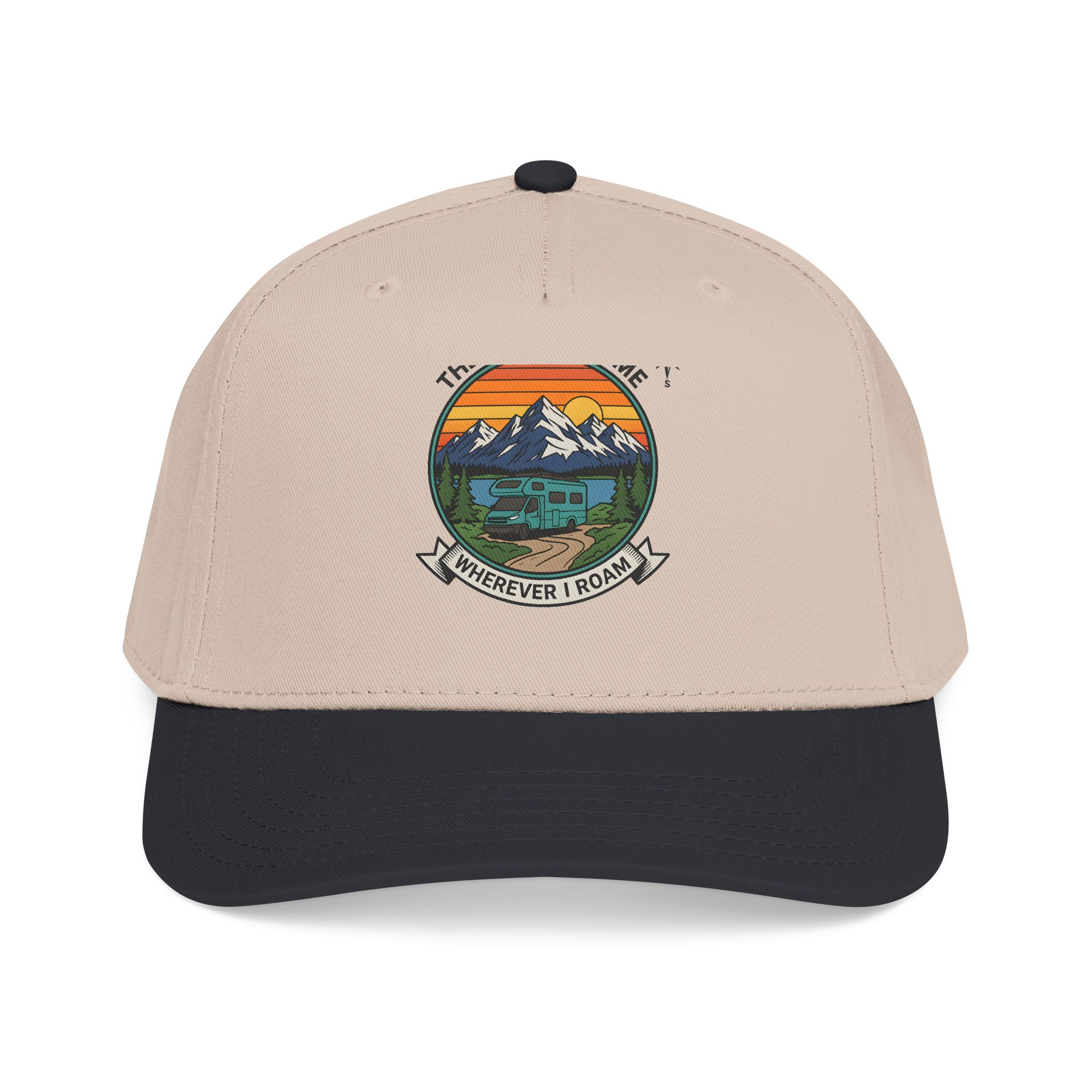 9300606934499867529_2048.jpeg Baseball Cap — "The Road Is Home, Wherever I Roam"