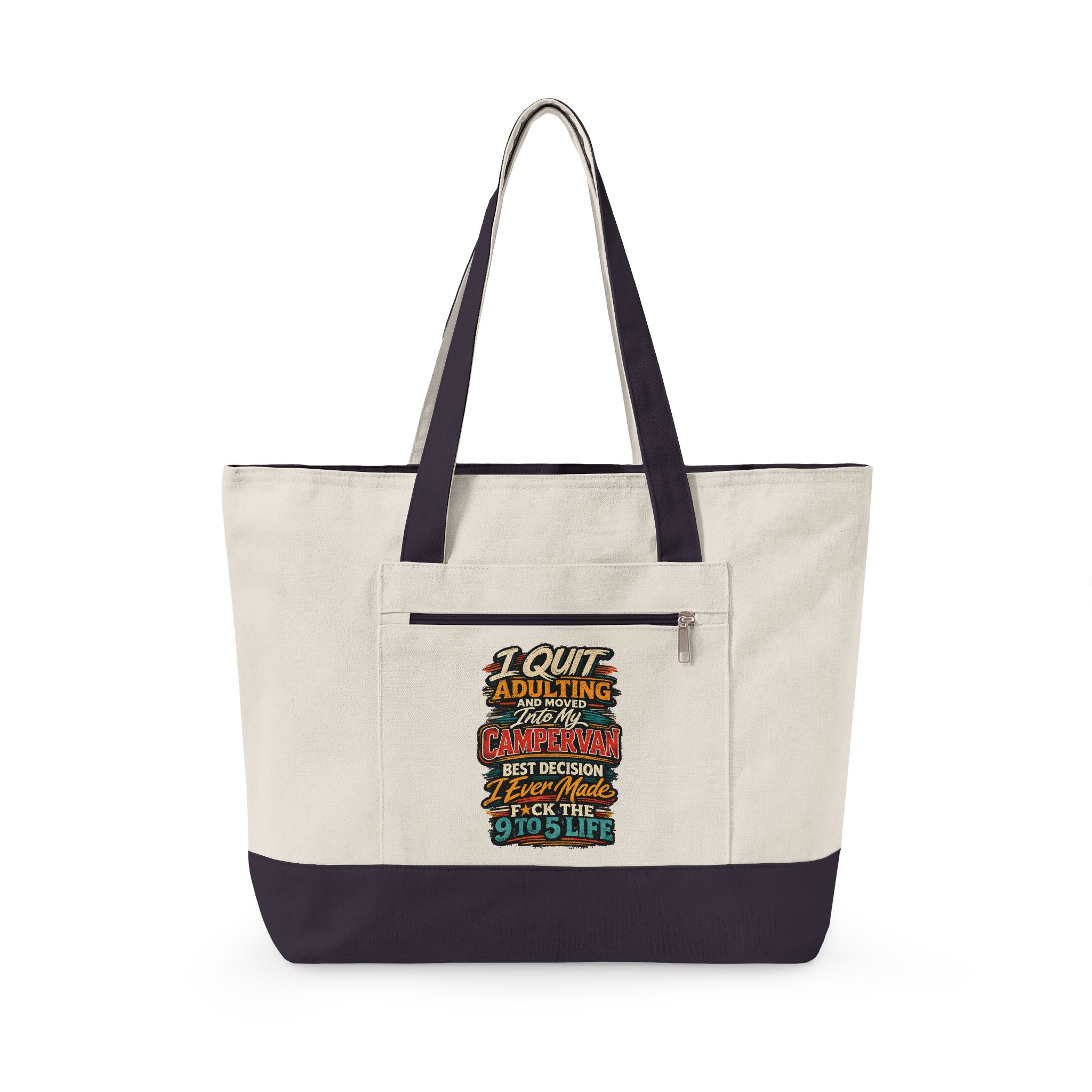 9340454764548094981_2048.jpeg Zippered Canvas Tote — "I Quit Adulting" (Design F**K-Line)
