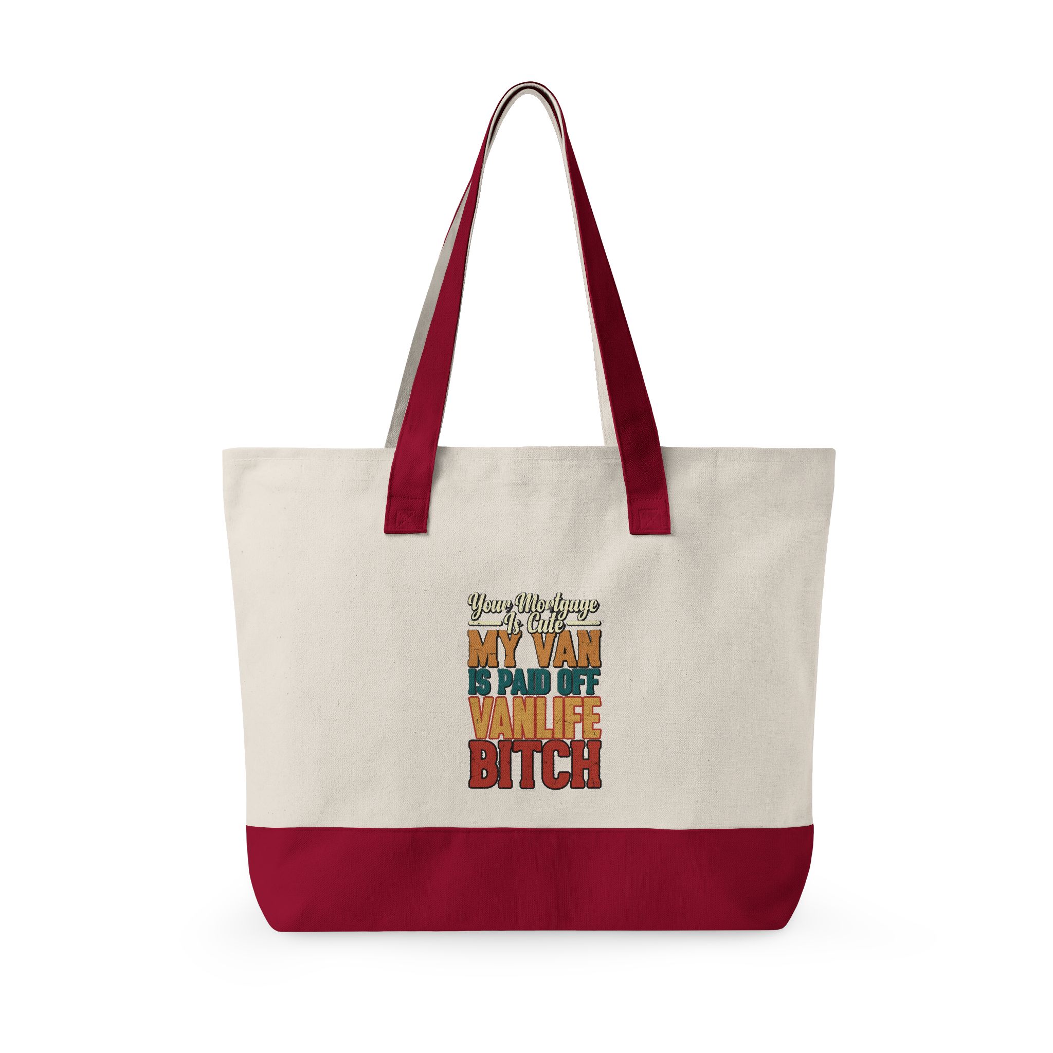 9389498068994753536_2048.jpeg Zippered Canvas Tote — "Your Mortgage Is Cute" (Design F**K-Line)