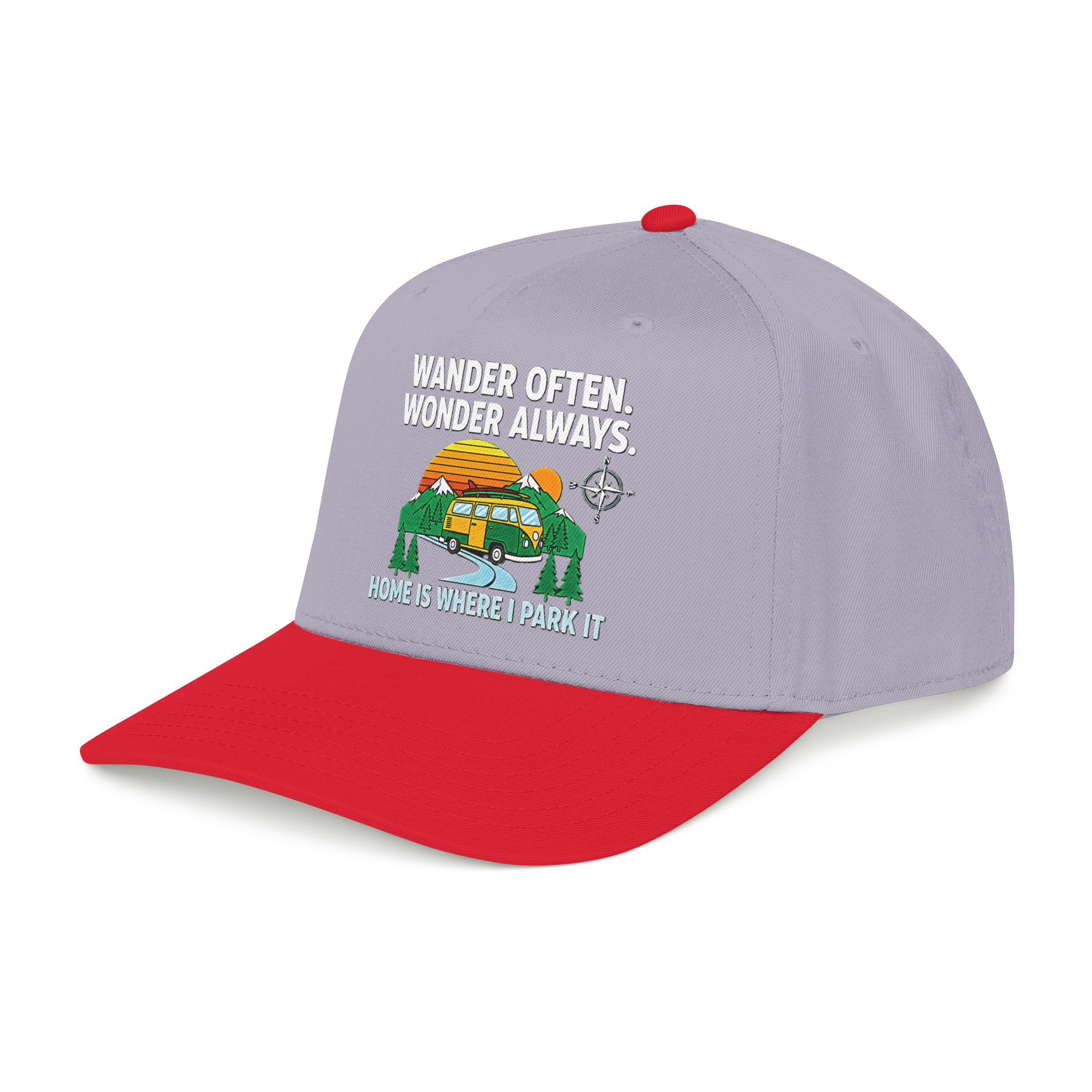 Baseball Cap — "Fueled by Exploration" Adventure Is My Compass Camper Hat