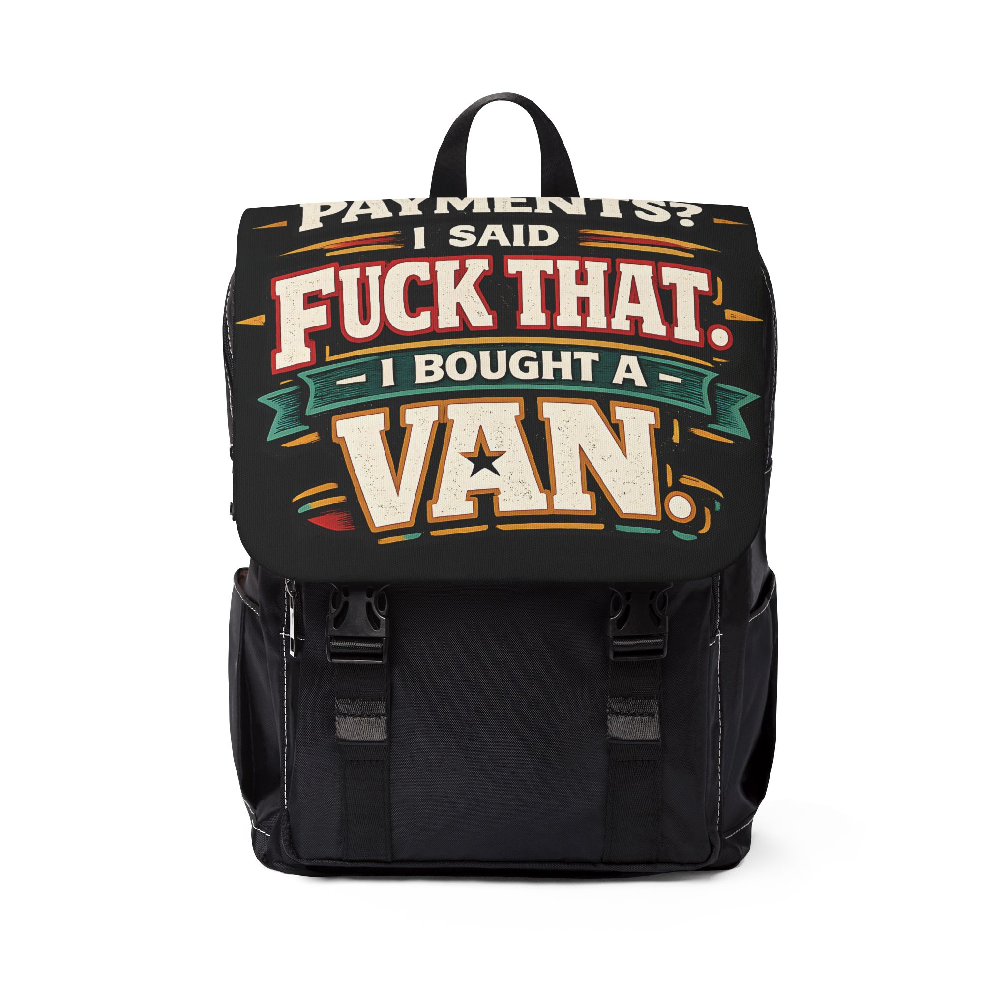 9553044813667254803_2048.jpeg Unisex Casual Shoulder Backpack — "Payments?I Said" Design F**K-Line