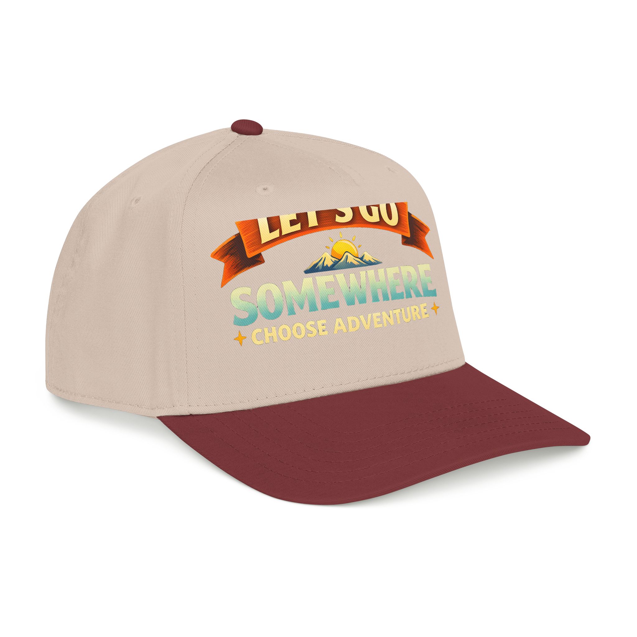 Baseball Cap - "Lets Go Somewhere" Design Scenic-Line