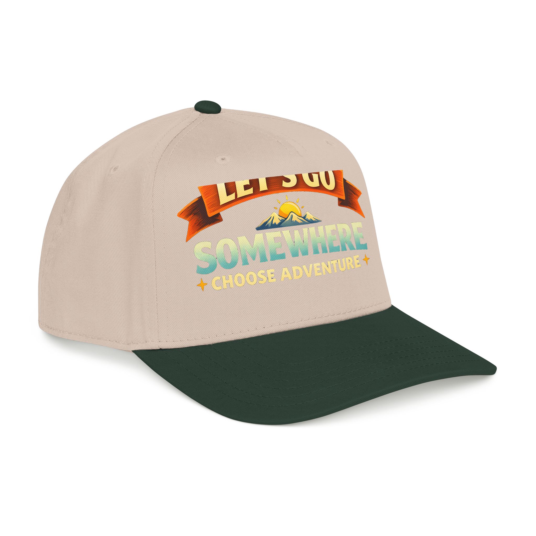 Baseball Cap - "Lets Go Somewhere" Design Scenic-Line