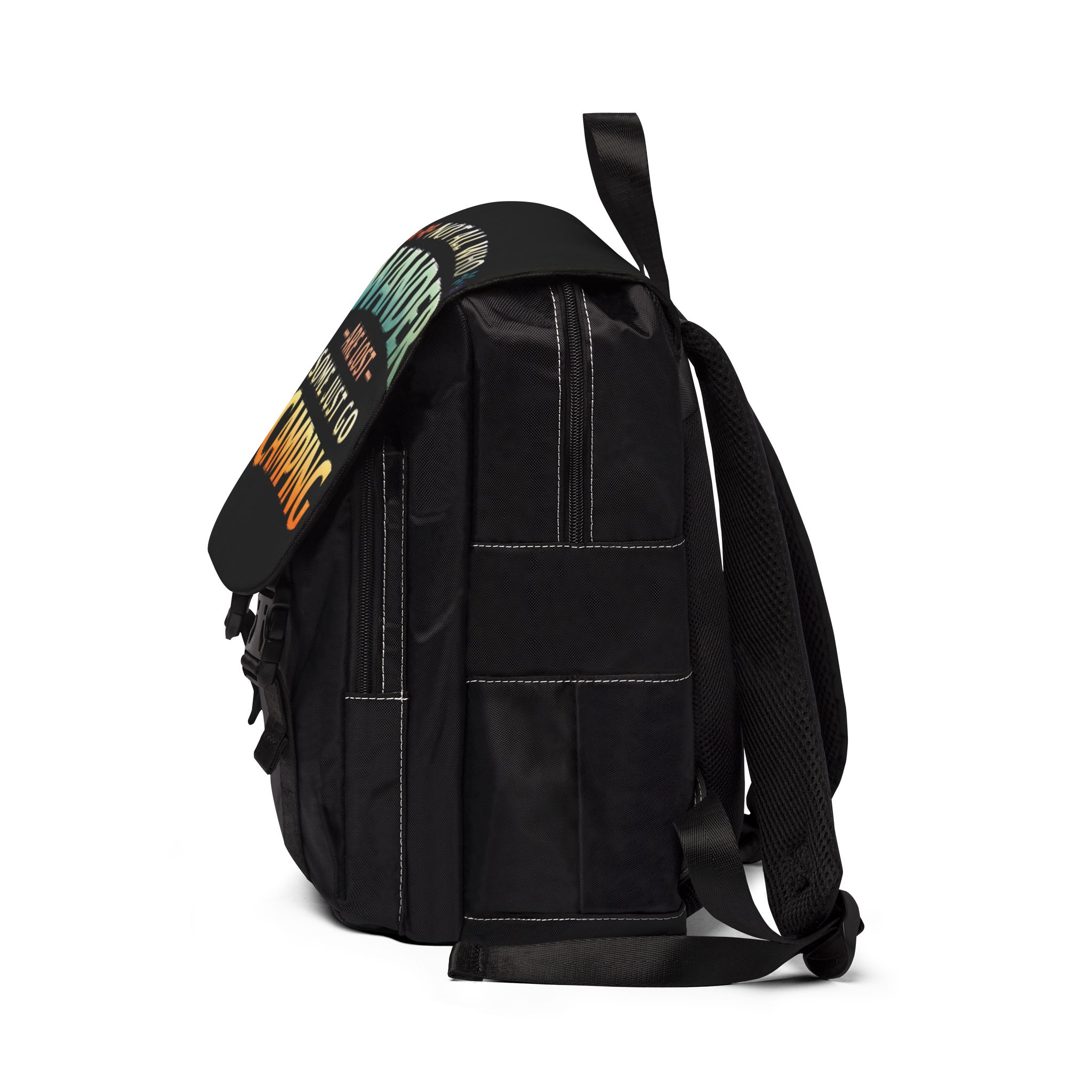 9899593059325309960_2048.jpeg Unisex Casual Shoulder Backpack—"Not All Who Wander Are Lost" Design Scenic-Line(Campervan)