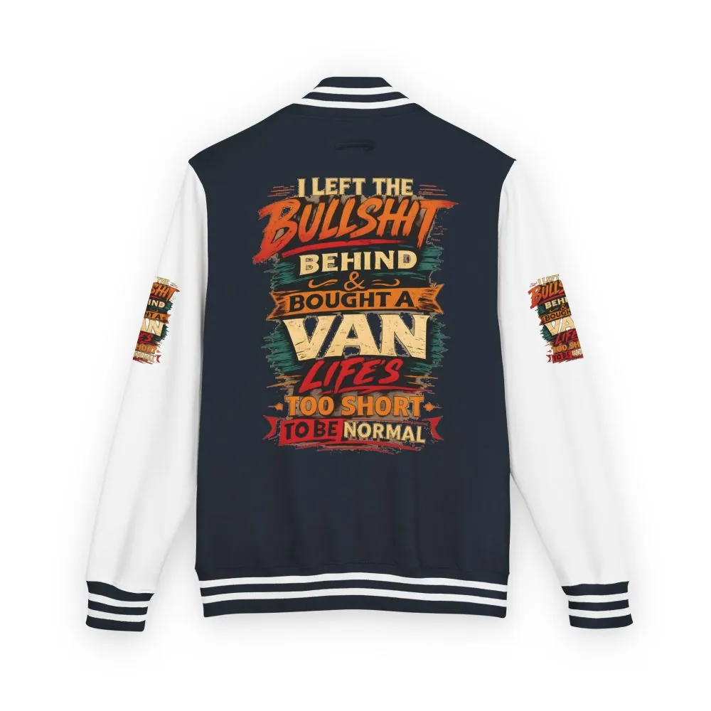 Unisex Heavyweight Letterman Jacket — "I Left The Bullshit" Design F**K-Line