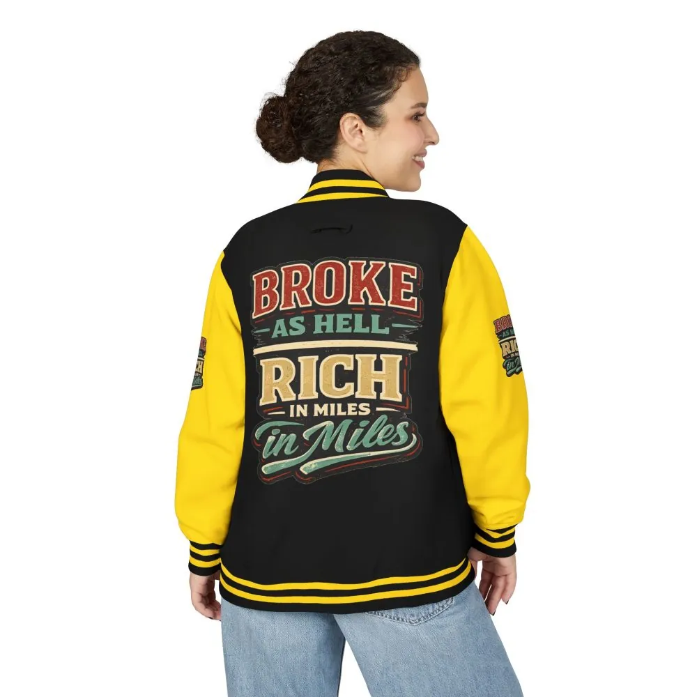 1031157883577779234_2048.jpeg Unisex Heavyweight Letterman Jacket — "Broke As Hell" Design F**K-Line