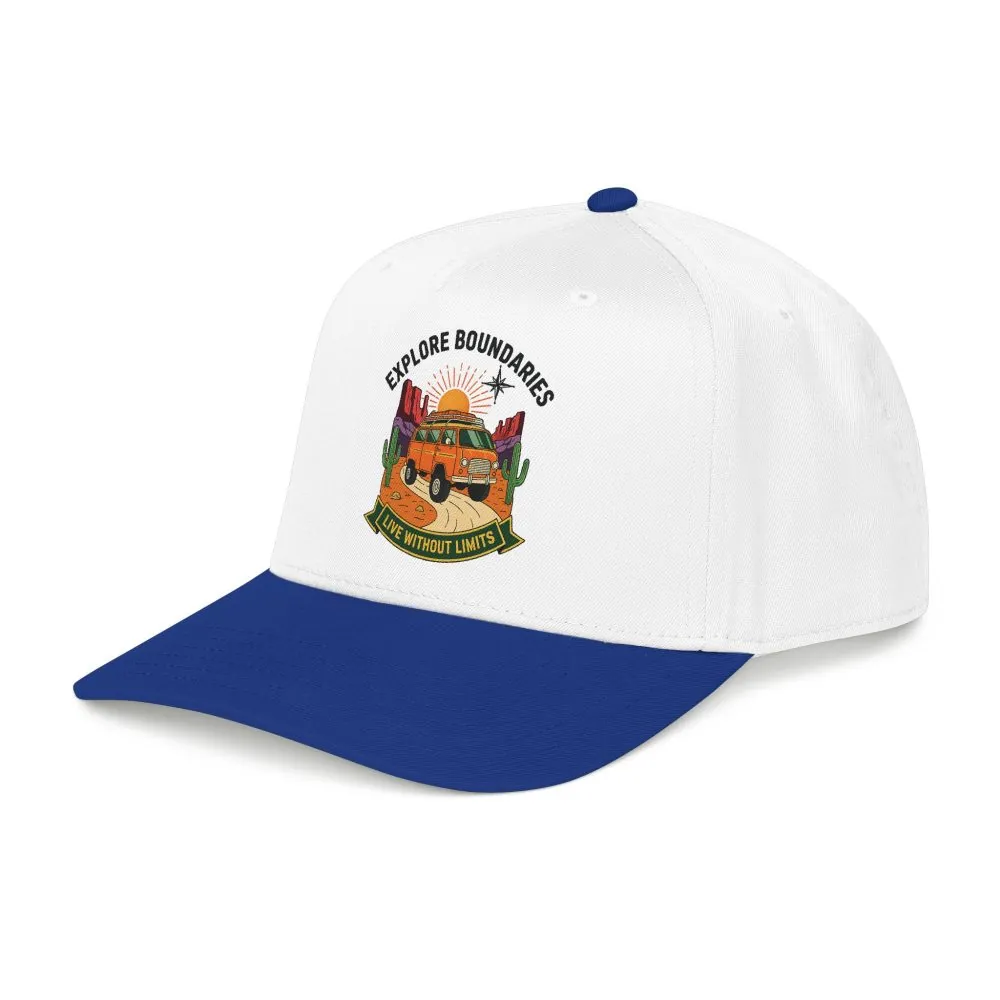 10332131164101212694_2048.jpeg Baseball Cap— "Eplore Boundaries-Live without limits" Mid Profile Baseball Hat