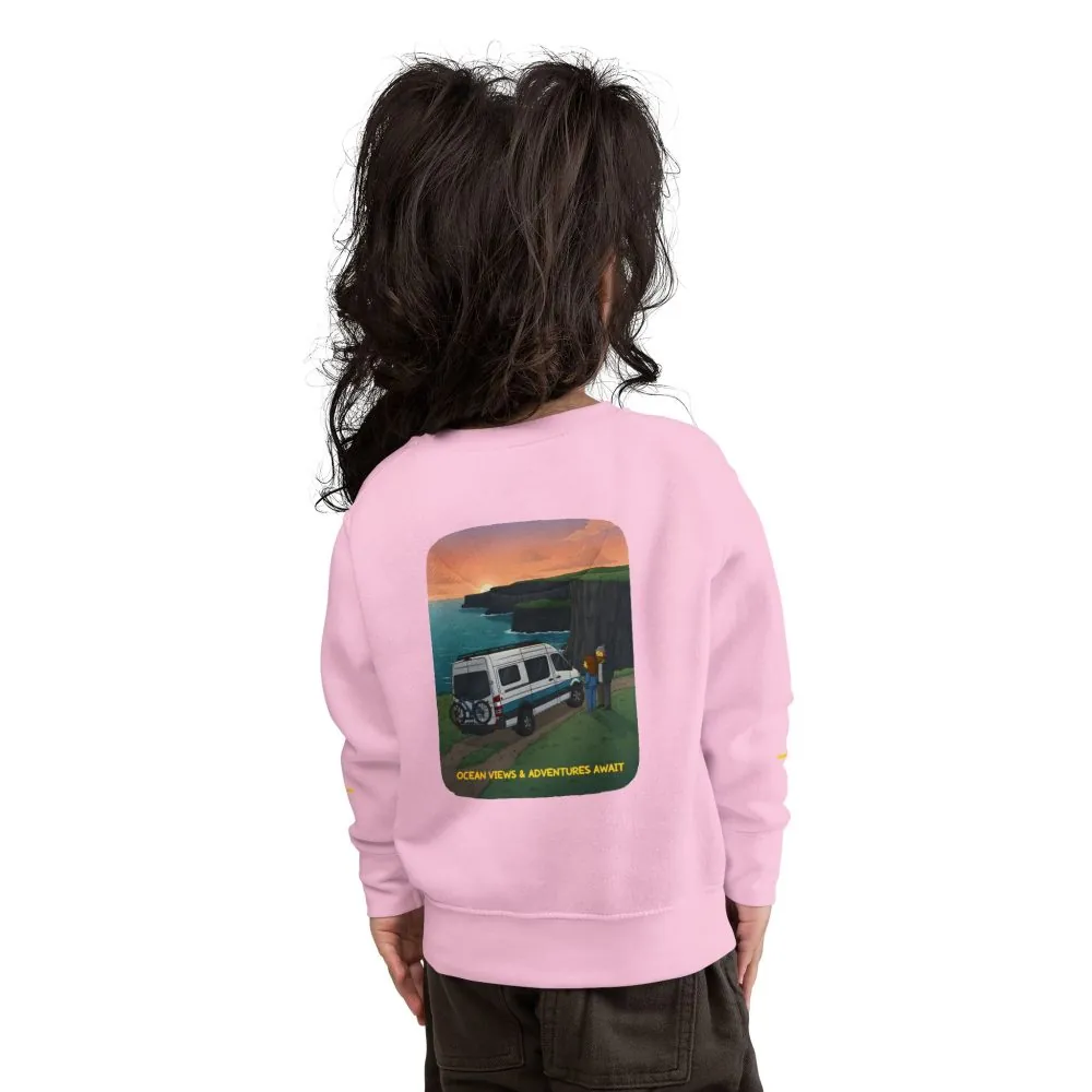 10384322547983547841_2048.jpeg Toddler Sweatshirt - "Ocean Views-Adventures Awaits" (Design Sitcom-Line)