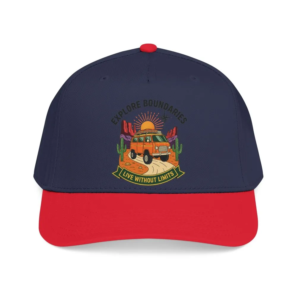 10572938102691661000_2048.jpeg Baseball Cap— "Eplore Boundaries-Live without limits" Mid Profile Baseball Hat