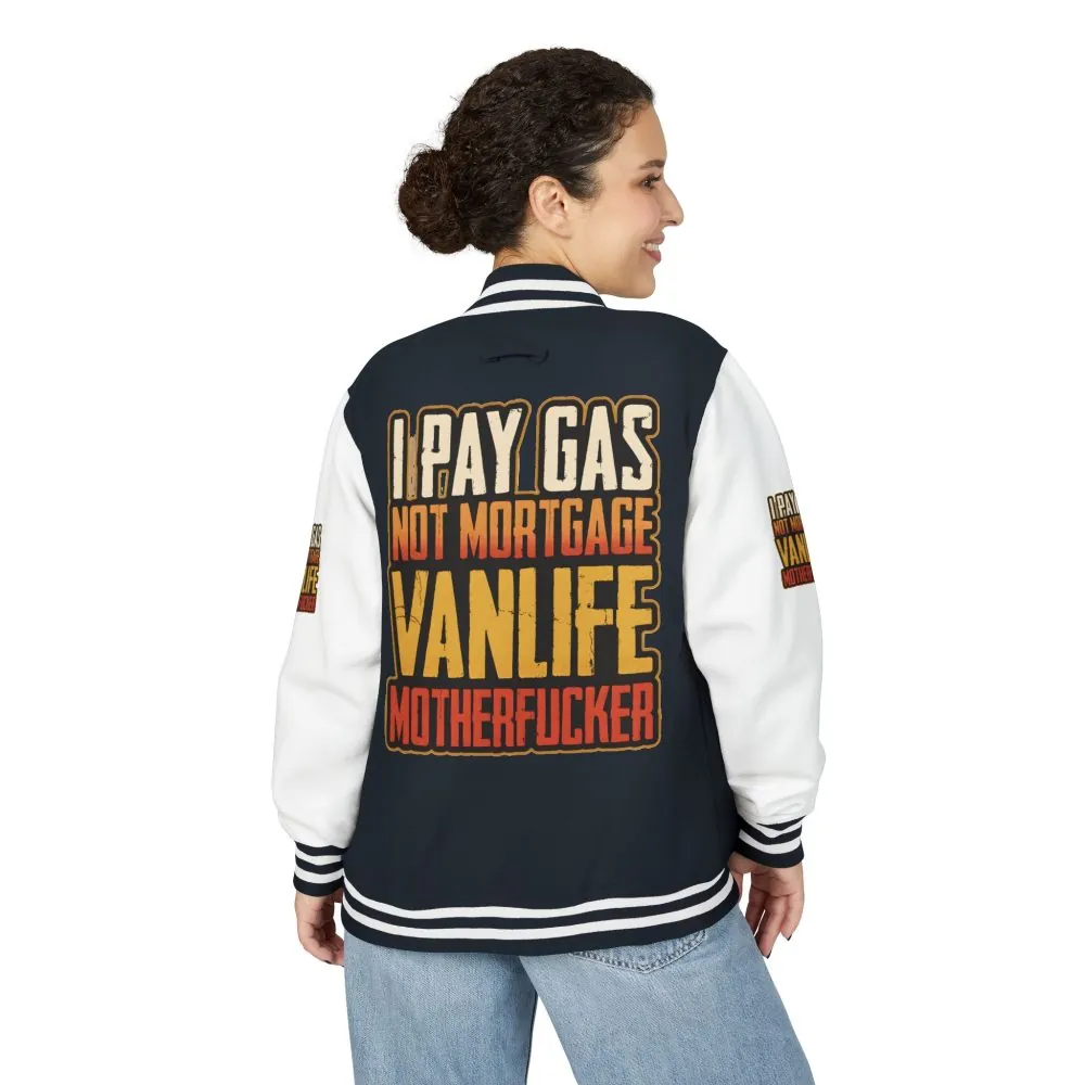 10989261913098382969_2048.jpeg Unisex Heavyweight Letterman Jacket — "I Pay Gas Not Mortgage" Design F**K-Line