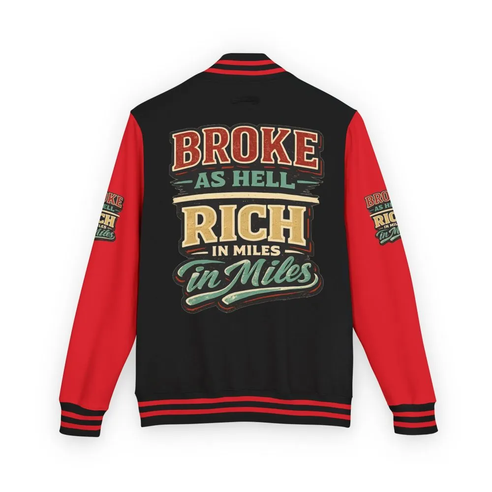 11051546196566024126_2048.jpeg Unisex Heavyweight Letterman Jacket — "Broke As Hell" Design F**K-Line