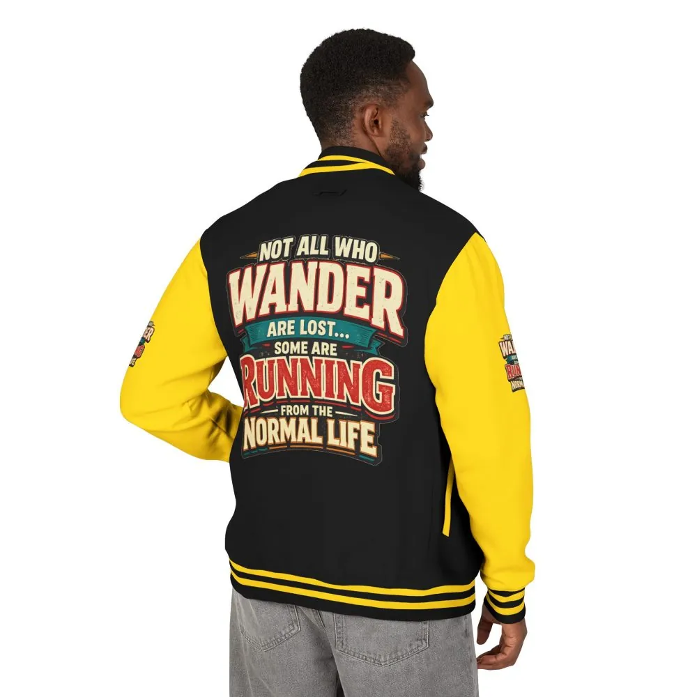 11105193166569932461_2048.jpeg Unisex Heavyweight Letterman Jacket — "Not All Who Wander Are Lost" Design F**K-Line