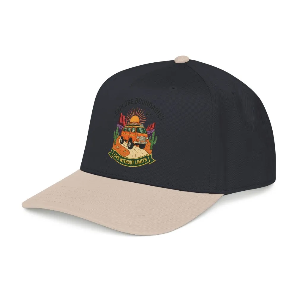 11335434576288024024_2048.jpeg Baseball Cap— "Eplore Boundaries-Live without limits" Mid Profile Baseball Hat