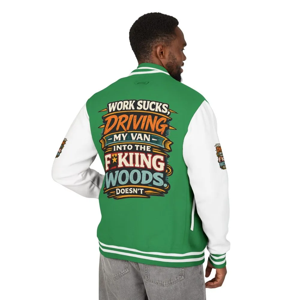 11563065777253832456_2048.jpeg Unisex Heavyweight Letterman Jacket — "Work Sucks" Design F**K-Line