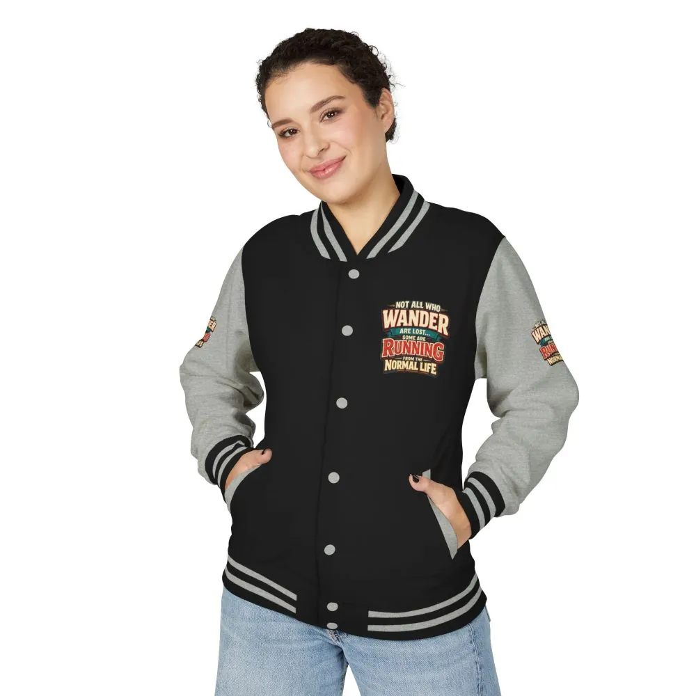 11617646896316958843_2048.jpeg Unisex Heavyweight Letterman Jacket — "Not All Who Wander Are Lost" Design F**K-Line