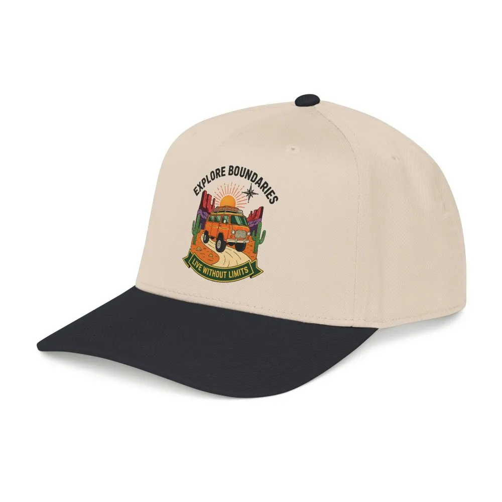 11835556826903258345_2048.jpeg Baseball Cap— "Eplore Boundaries-Live without limits" Mid Profile Baseball Hat