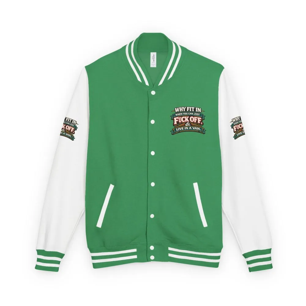 12011983183691990579_2048.jpeg Unisex Heavyweight Letterman Jacket — "Why Fit In" Design F**K-Line
